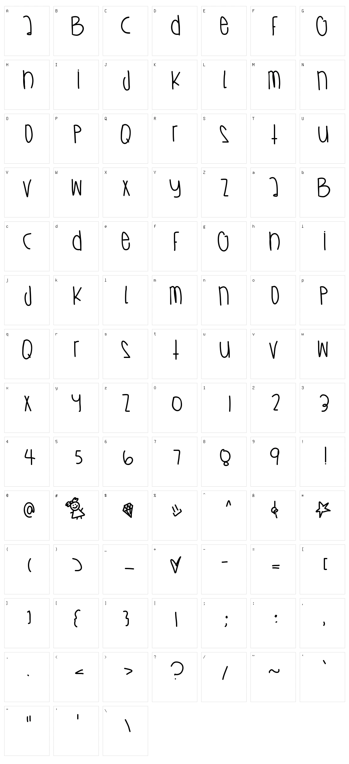 California Skies Character Set