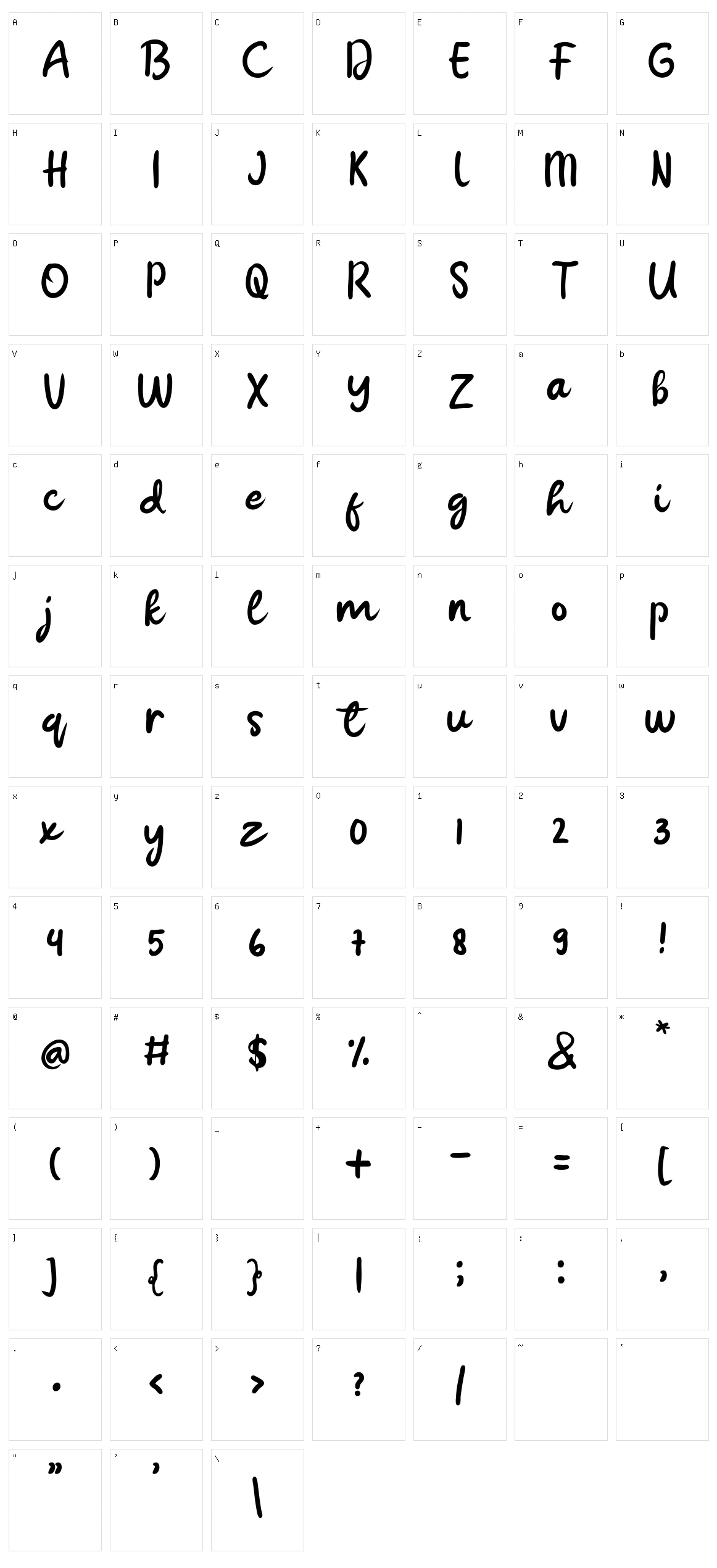 Camphiont Character Set