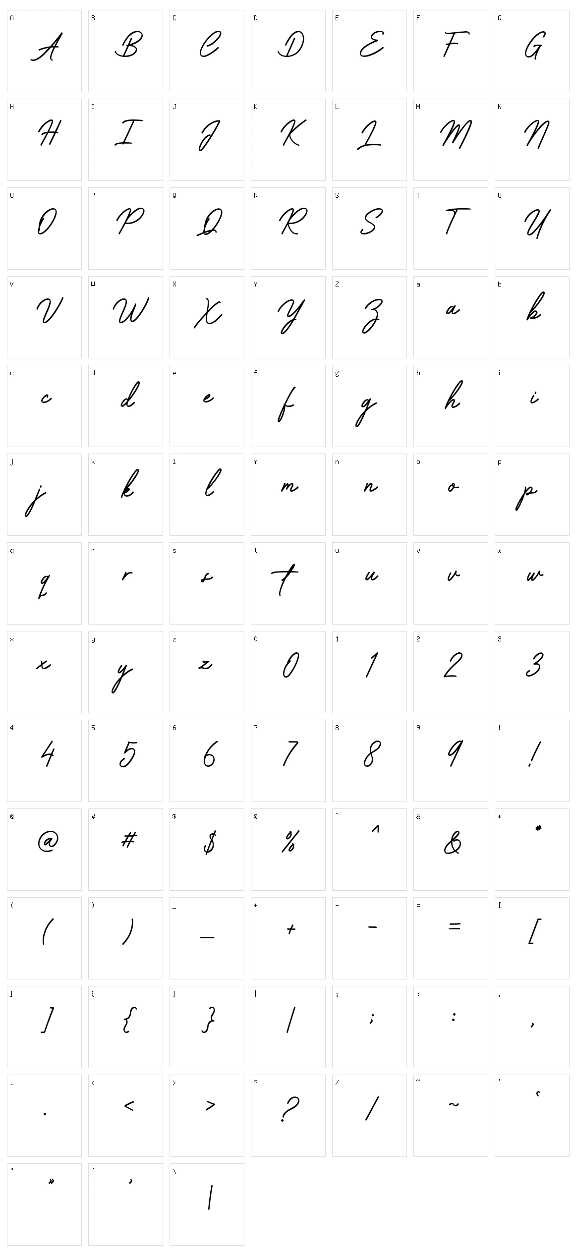 Capetown Signature Character Set