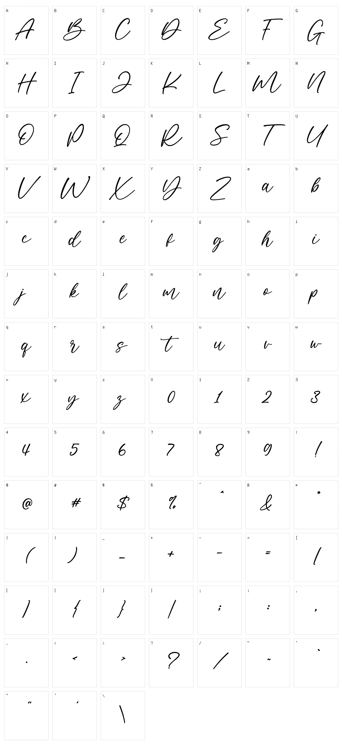 Caramel Character Set