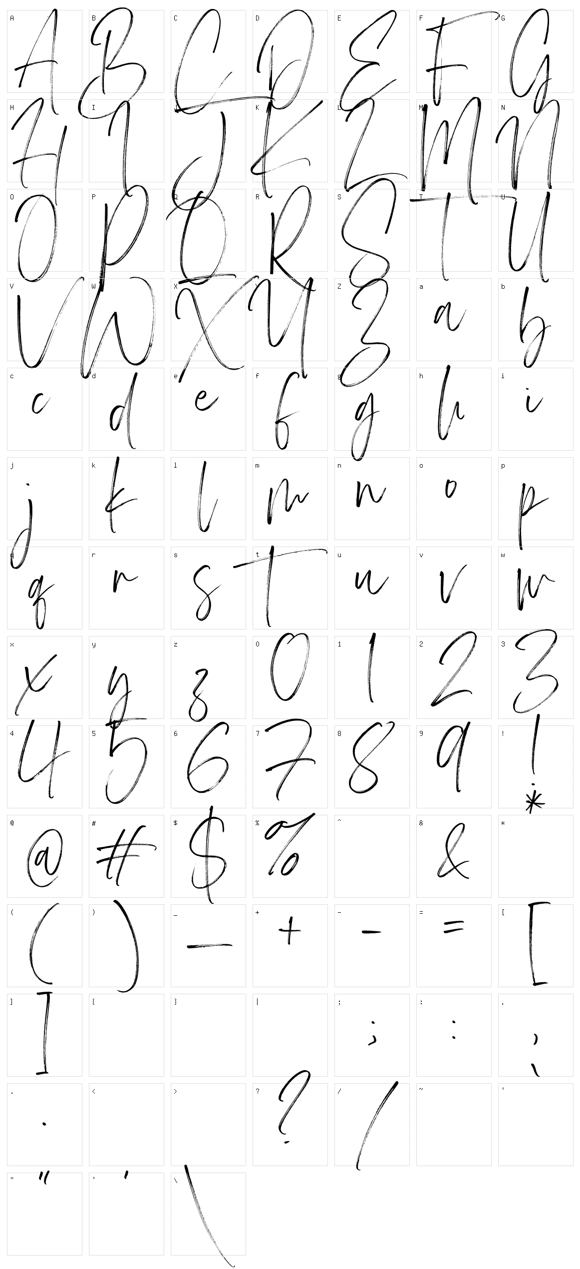 Carlinet Character Set