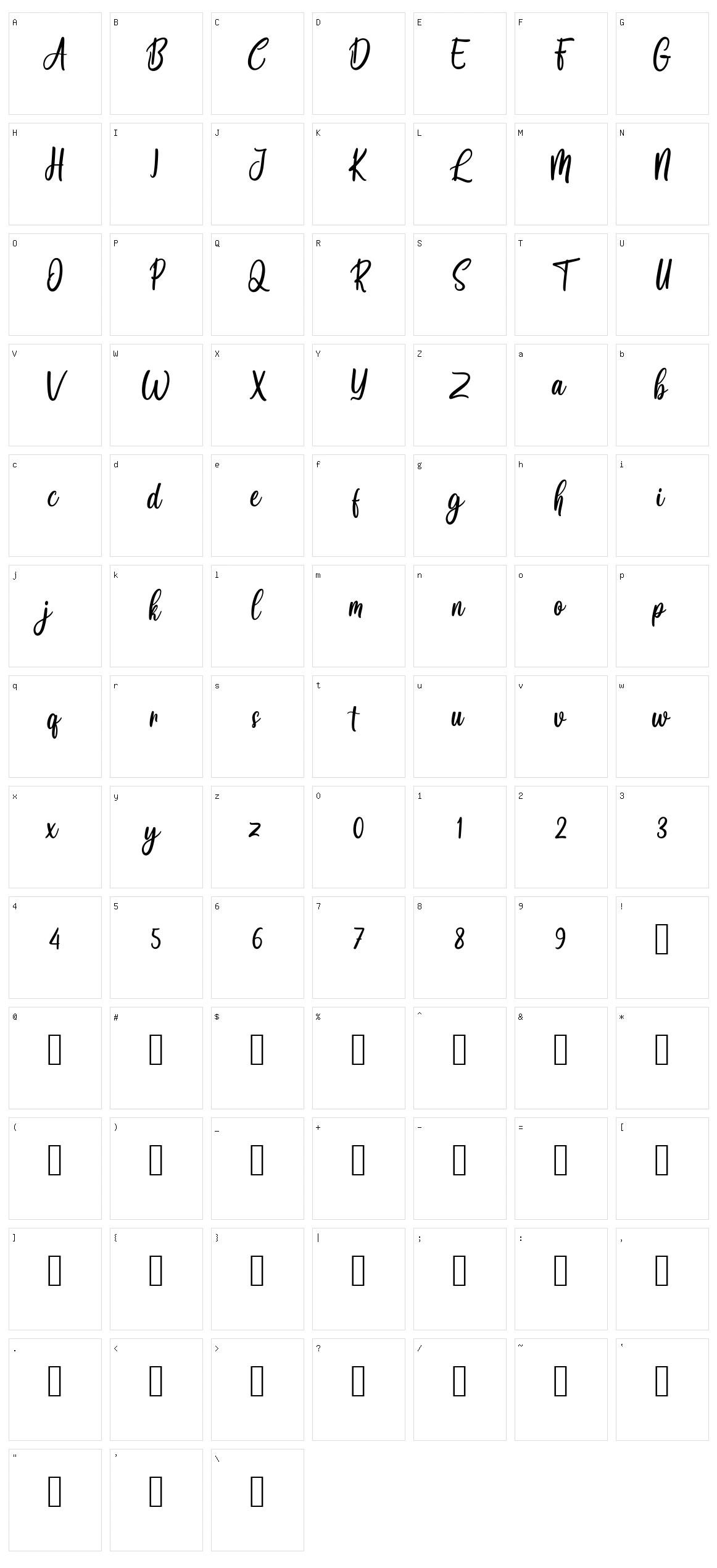 Carmeliya Character Set