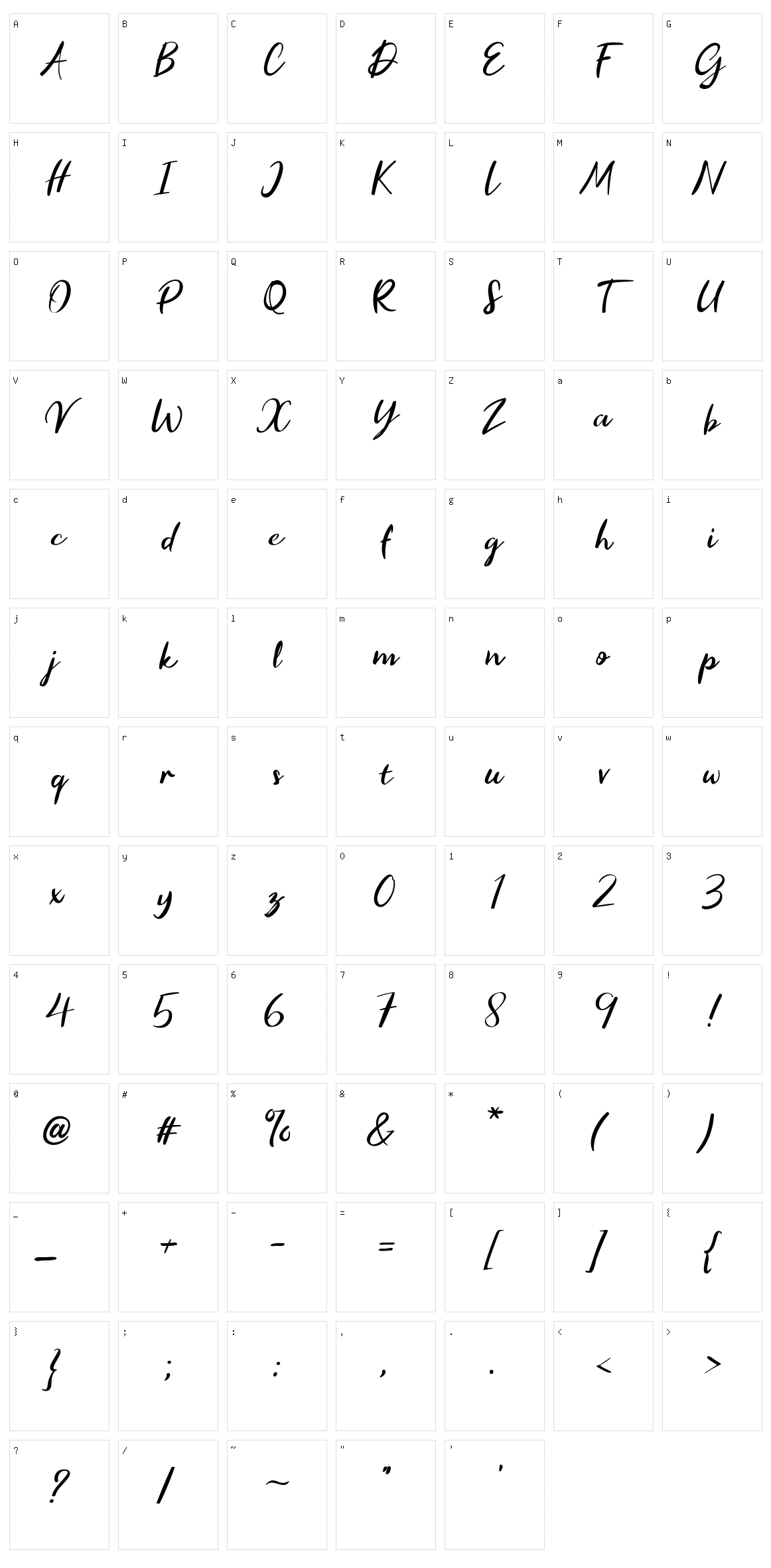 Caroline Wilson Character Set