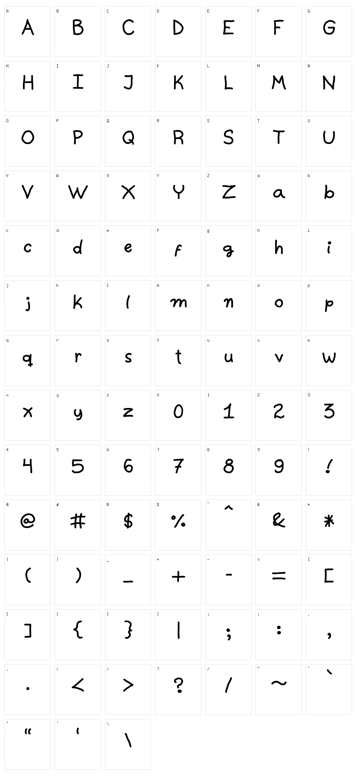 Castillo Character Set