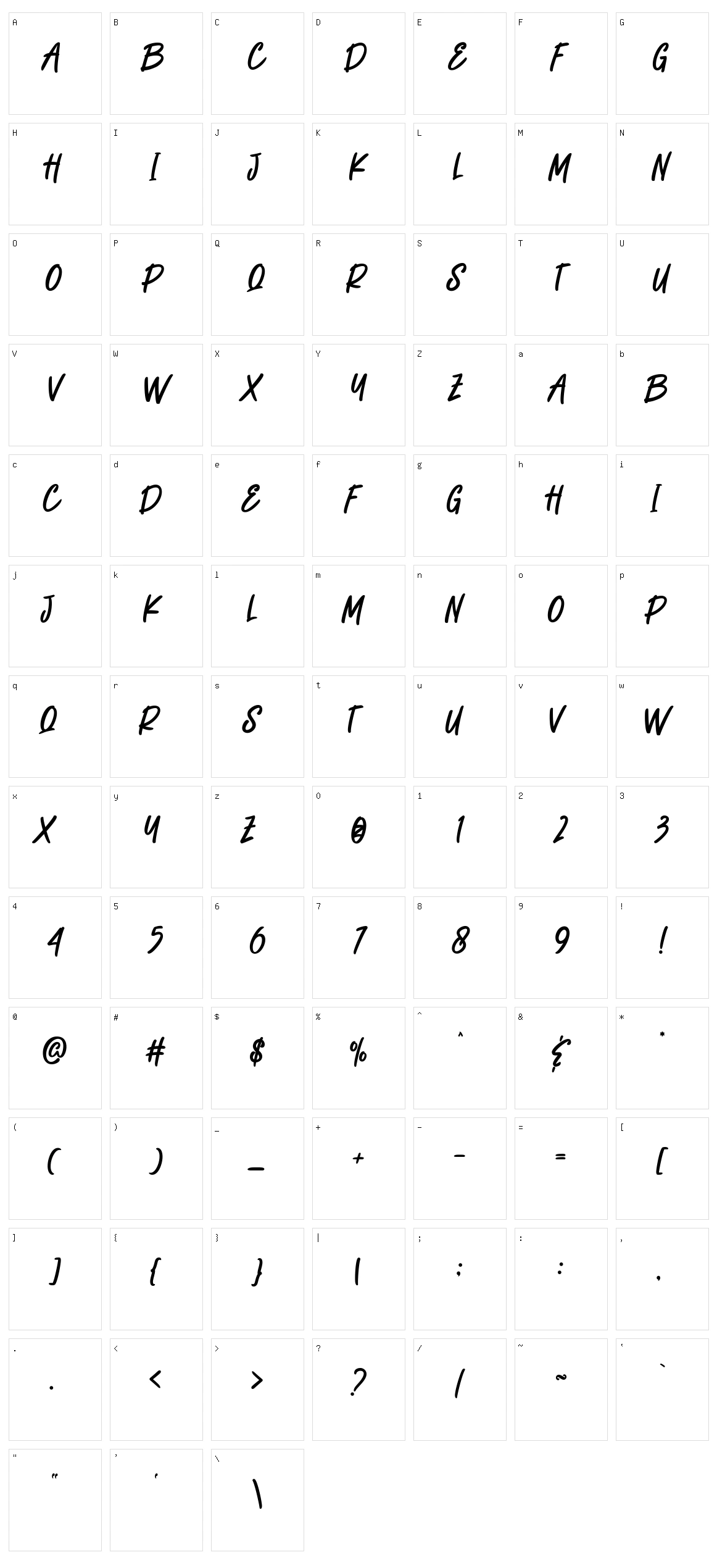 Catchy Things Character Set