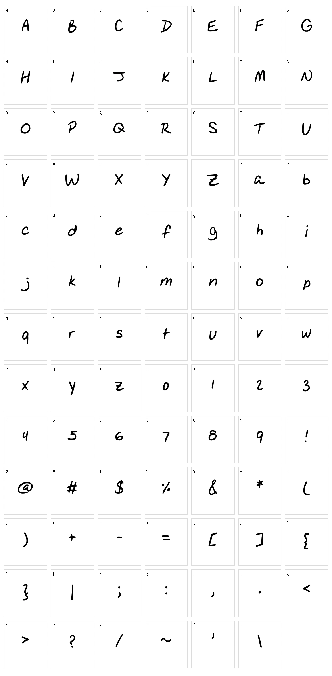 Catriona Character Set