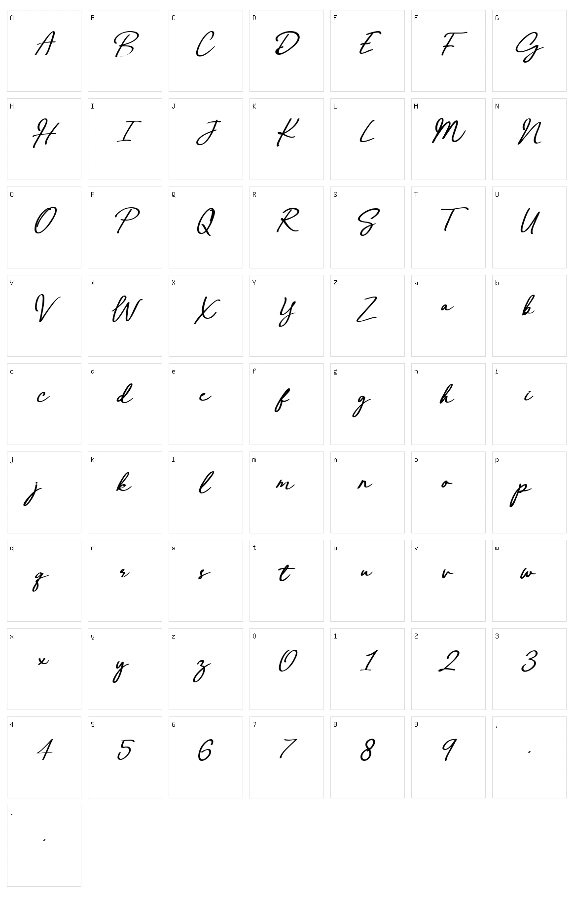 Ceverland Character Set