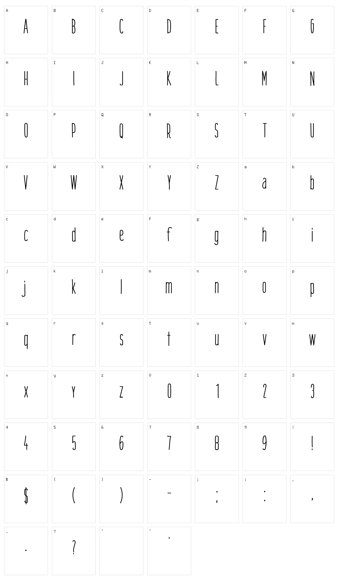 CF Great Destiny Character Set