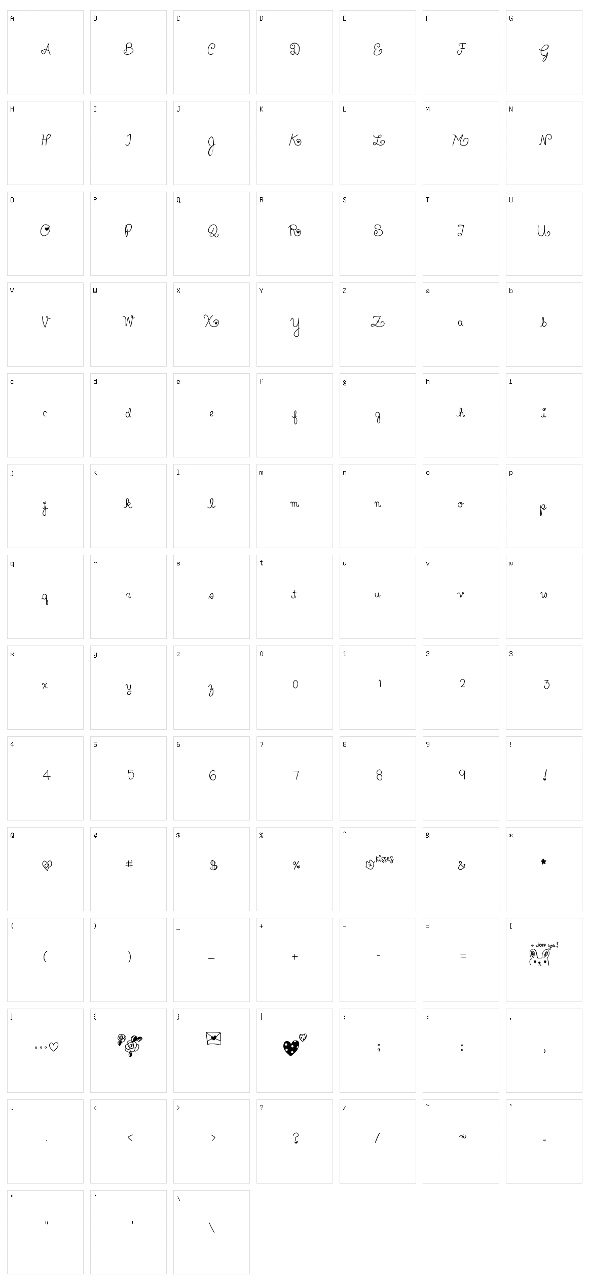 Charleesinluvv Character Set