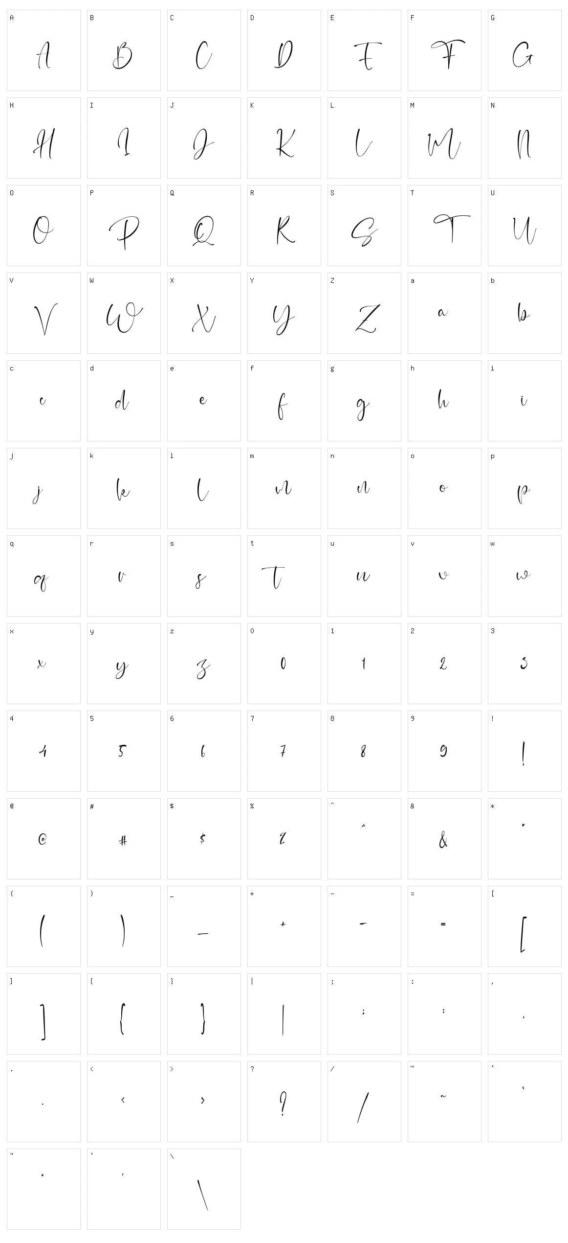 Charlene Character Set