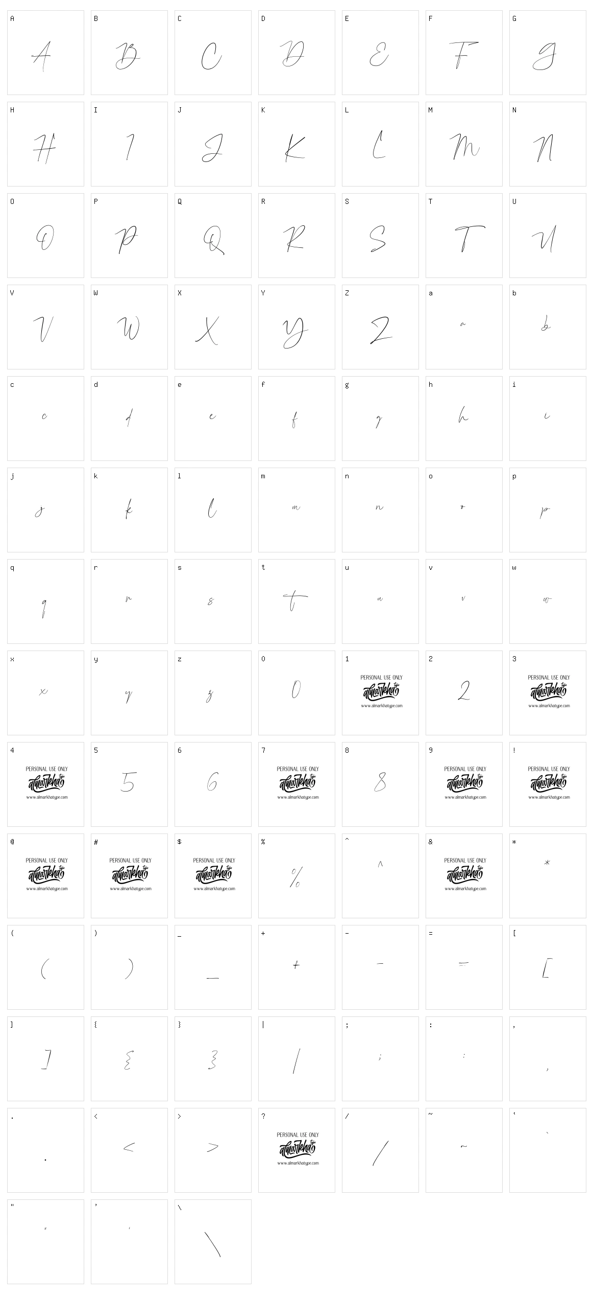 Charlie Brocklin Character Set