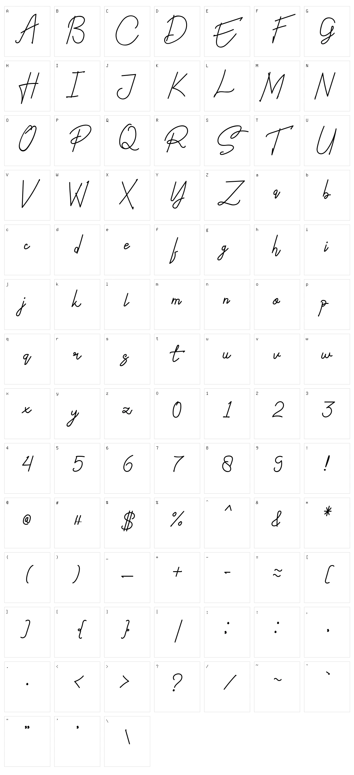 Charlotte Character Set