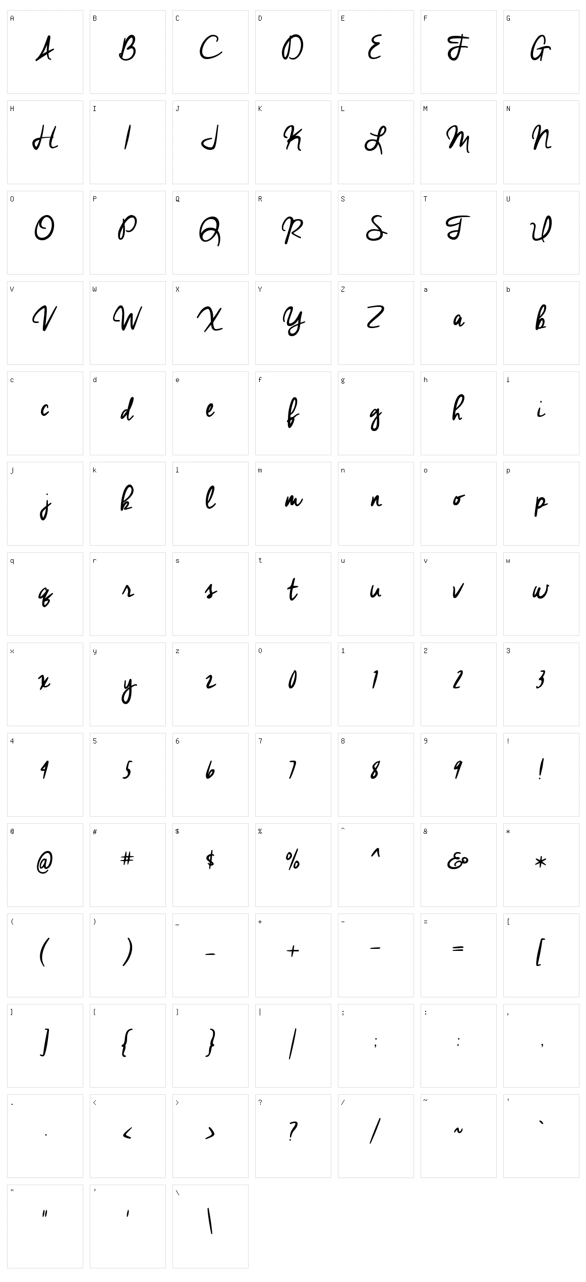 Cheddar Jack Character Set