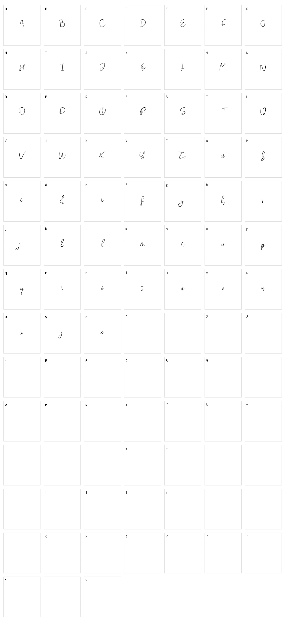 Chendy Character Set