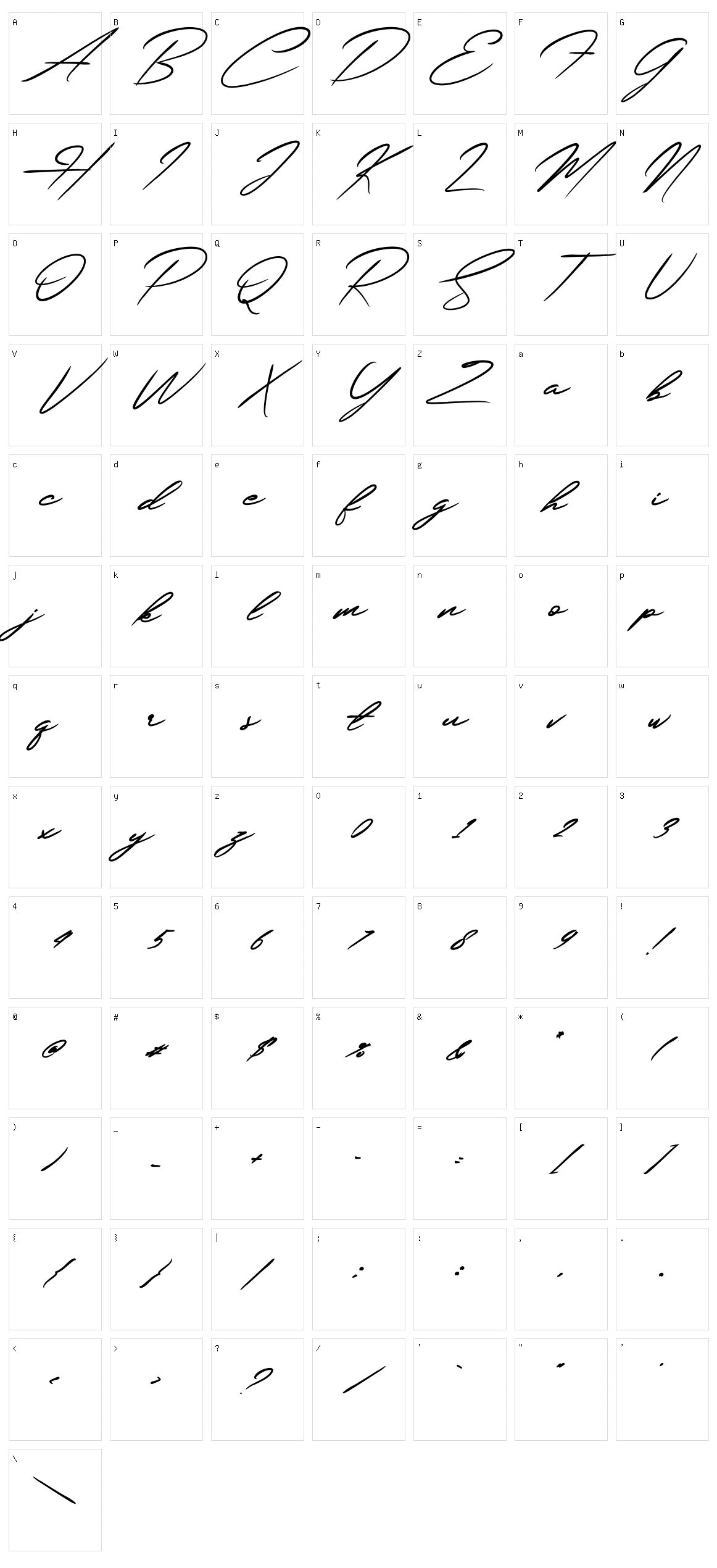 Cherolline Character Set