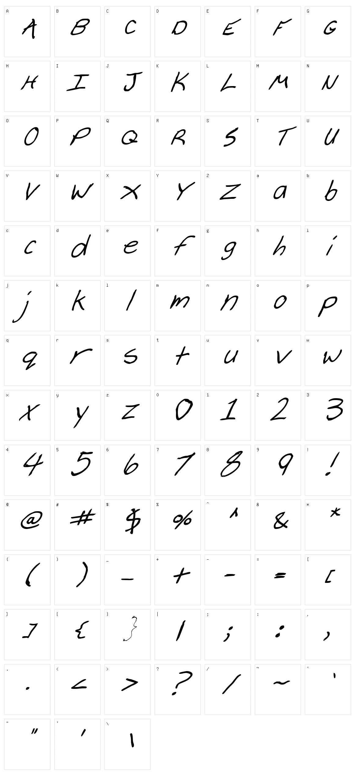 Cheyenne Hand Character Set