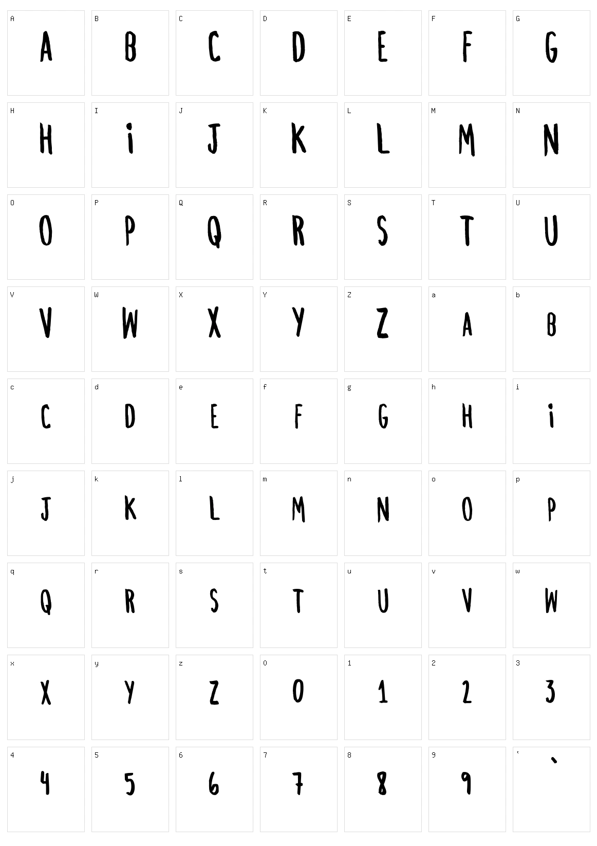 Chez Vous Character Set