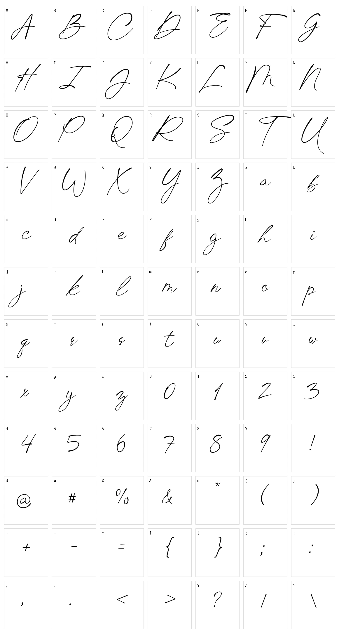 Chic Budapest Character Set