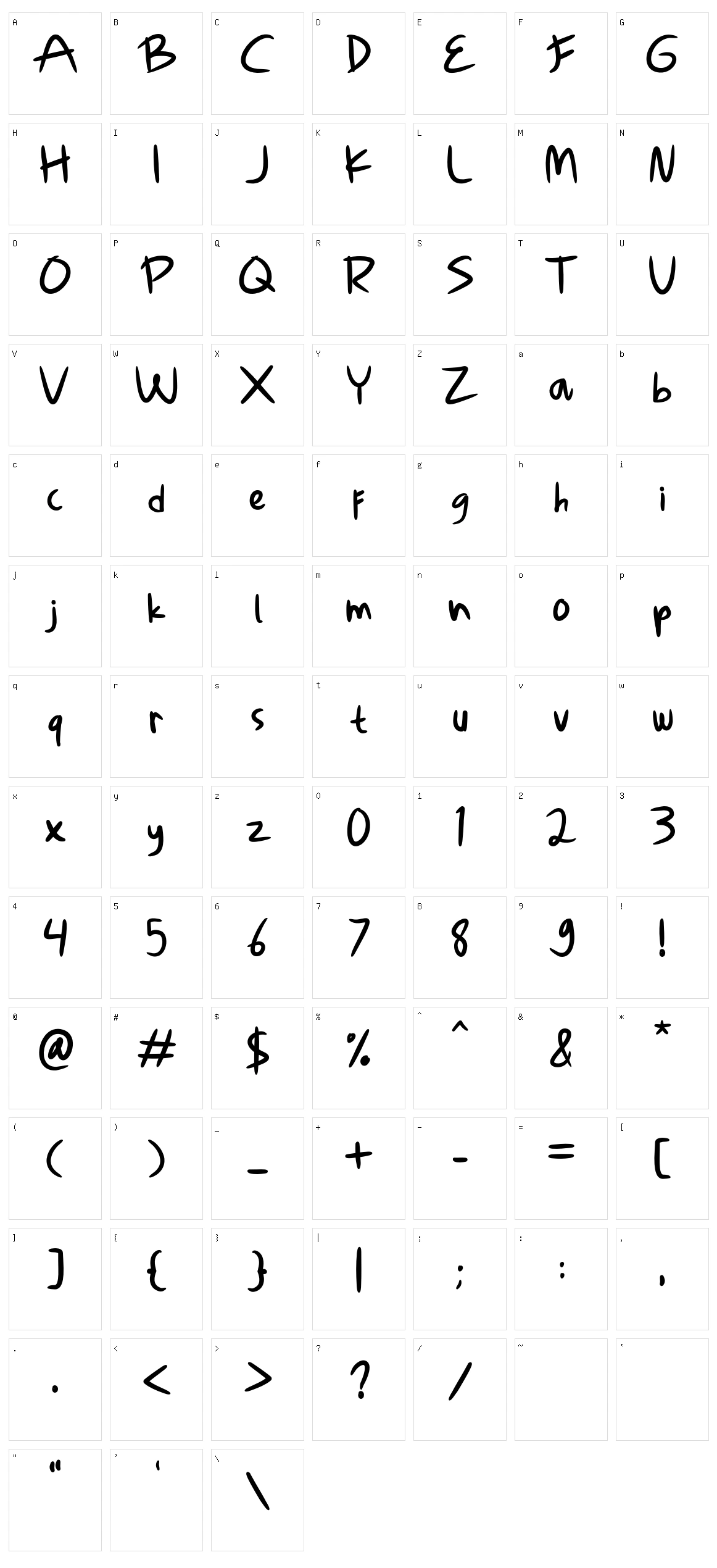 Chily-Chilo Character Set