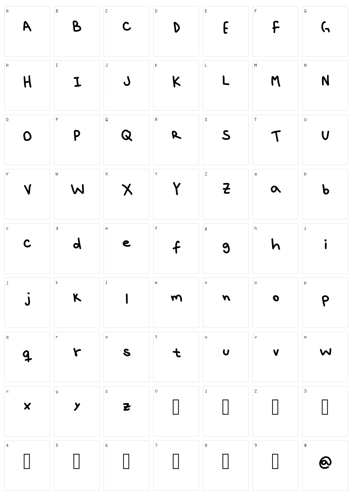 Chimchu Character Set