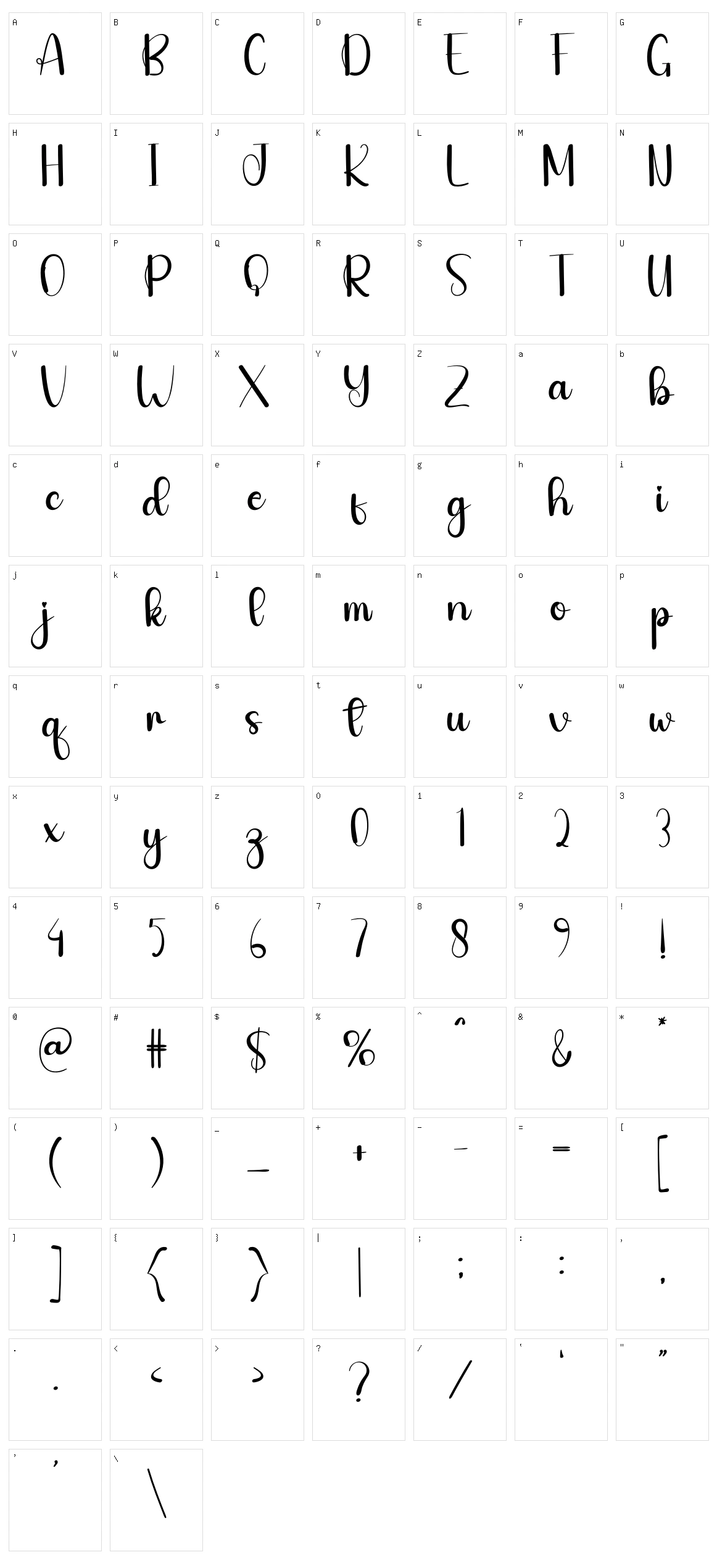 Chipper Character Set