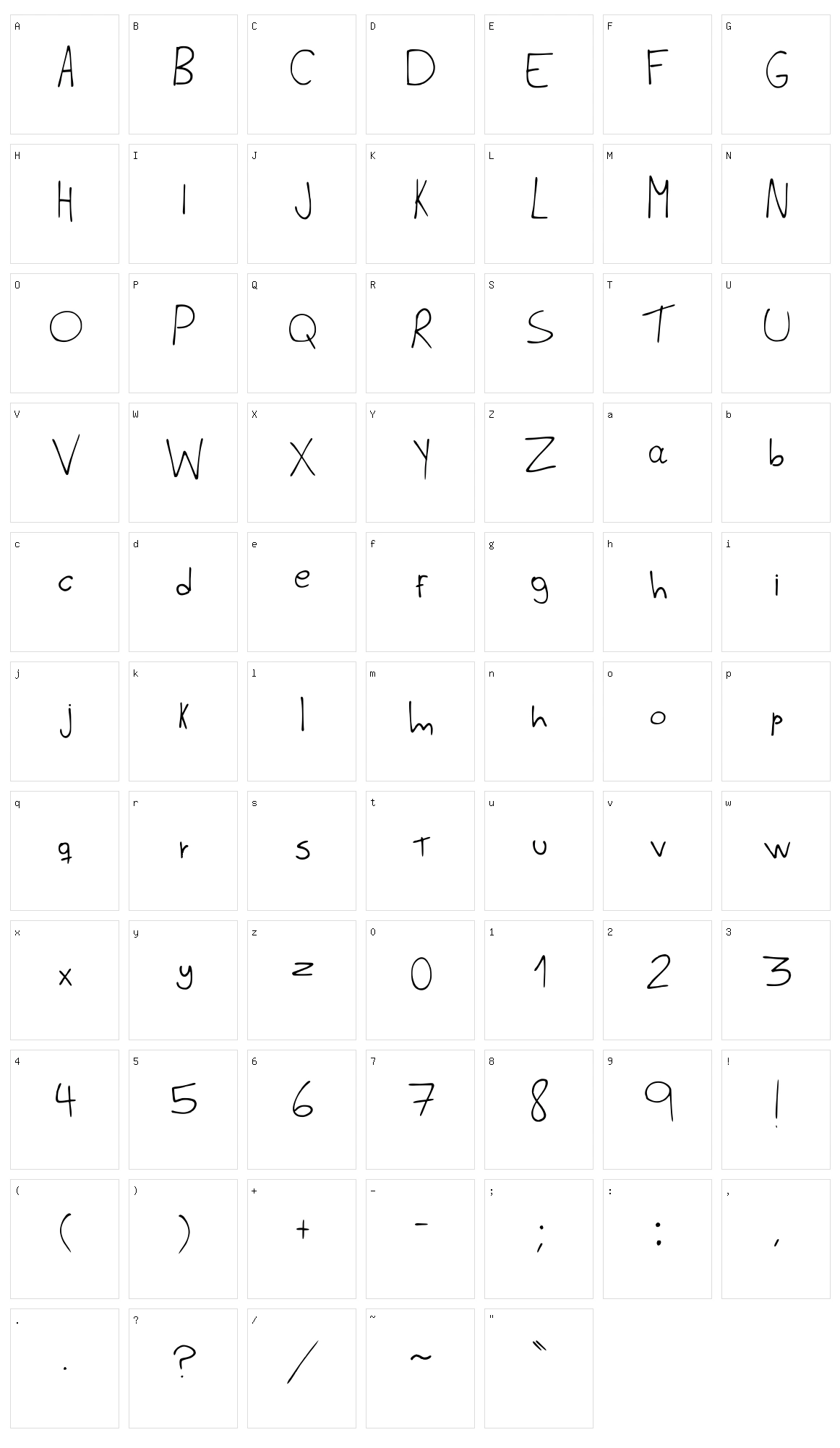 Chuu Messy Handwriting Character Set