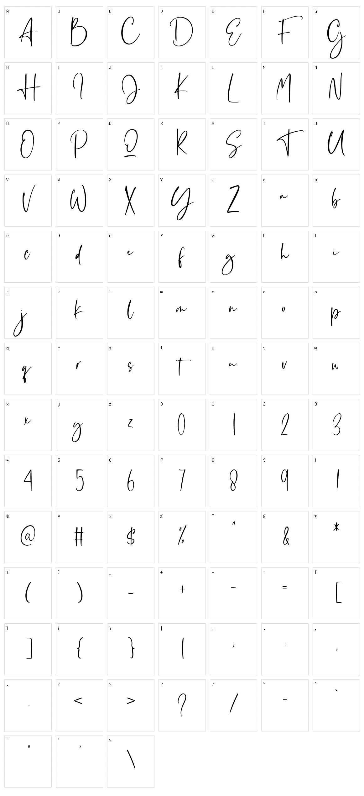 Cinemathic Visualation Character Set