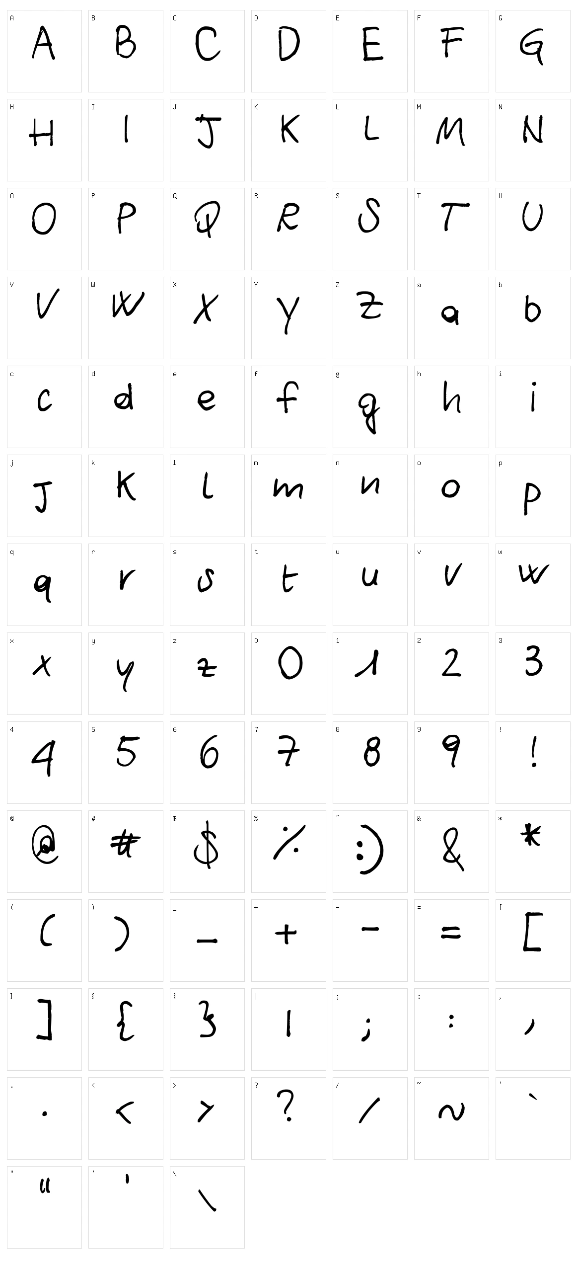 Circular Quay Character Set