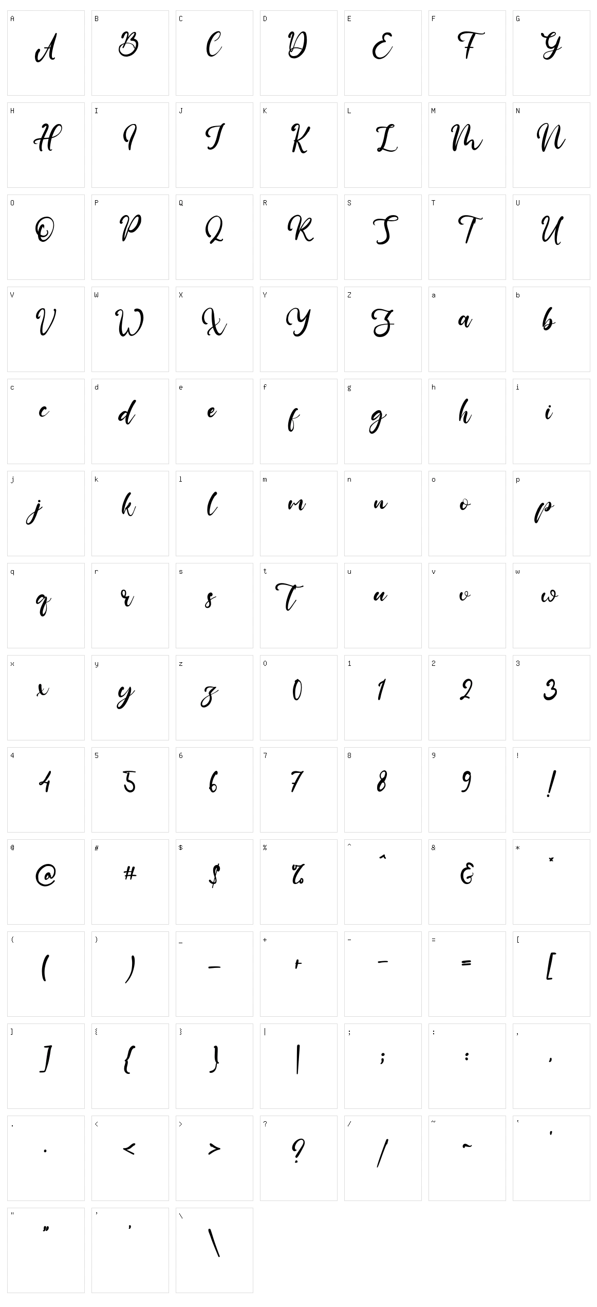 Claudya Coast Character Set