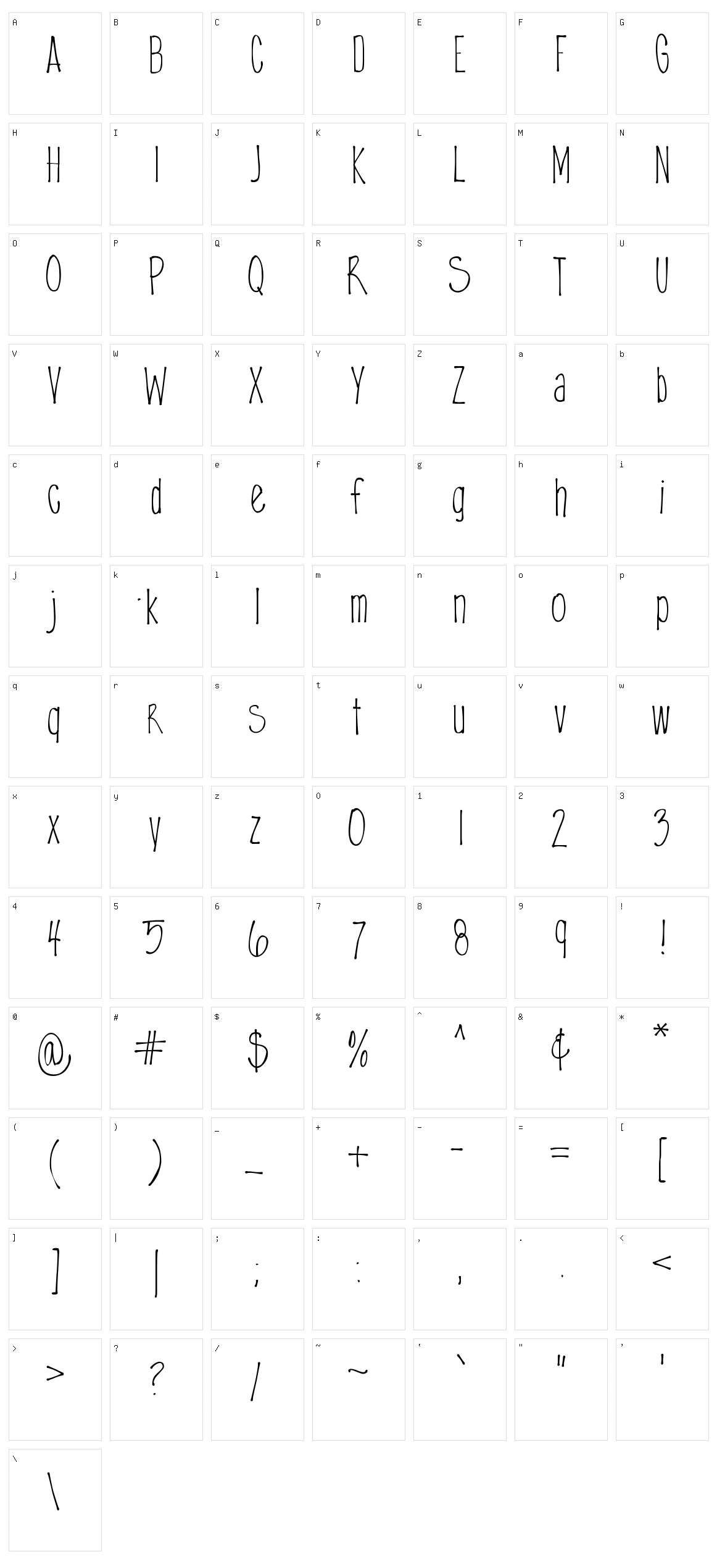 Clean Mess Character Set