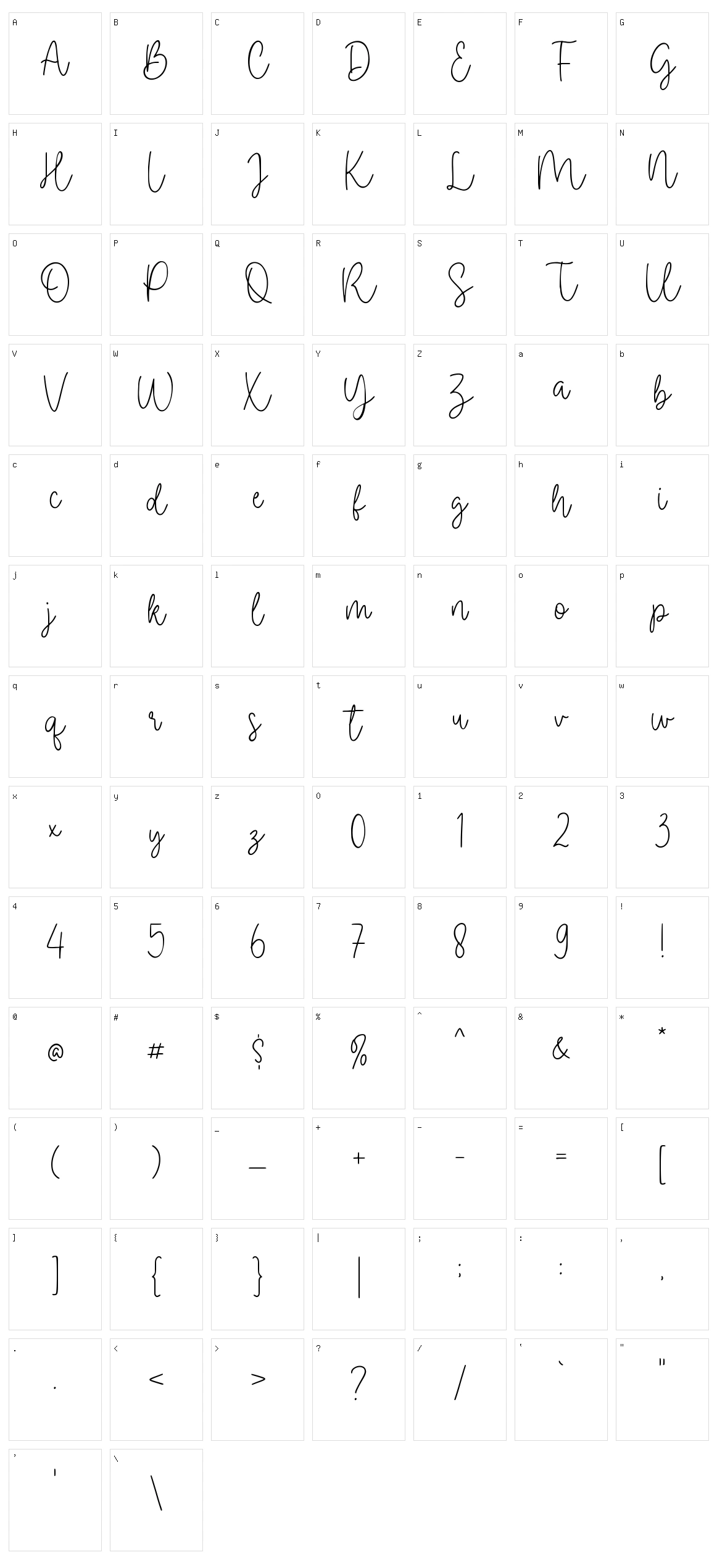 Clothingline Character Set