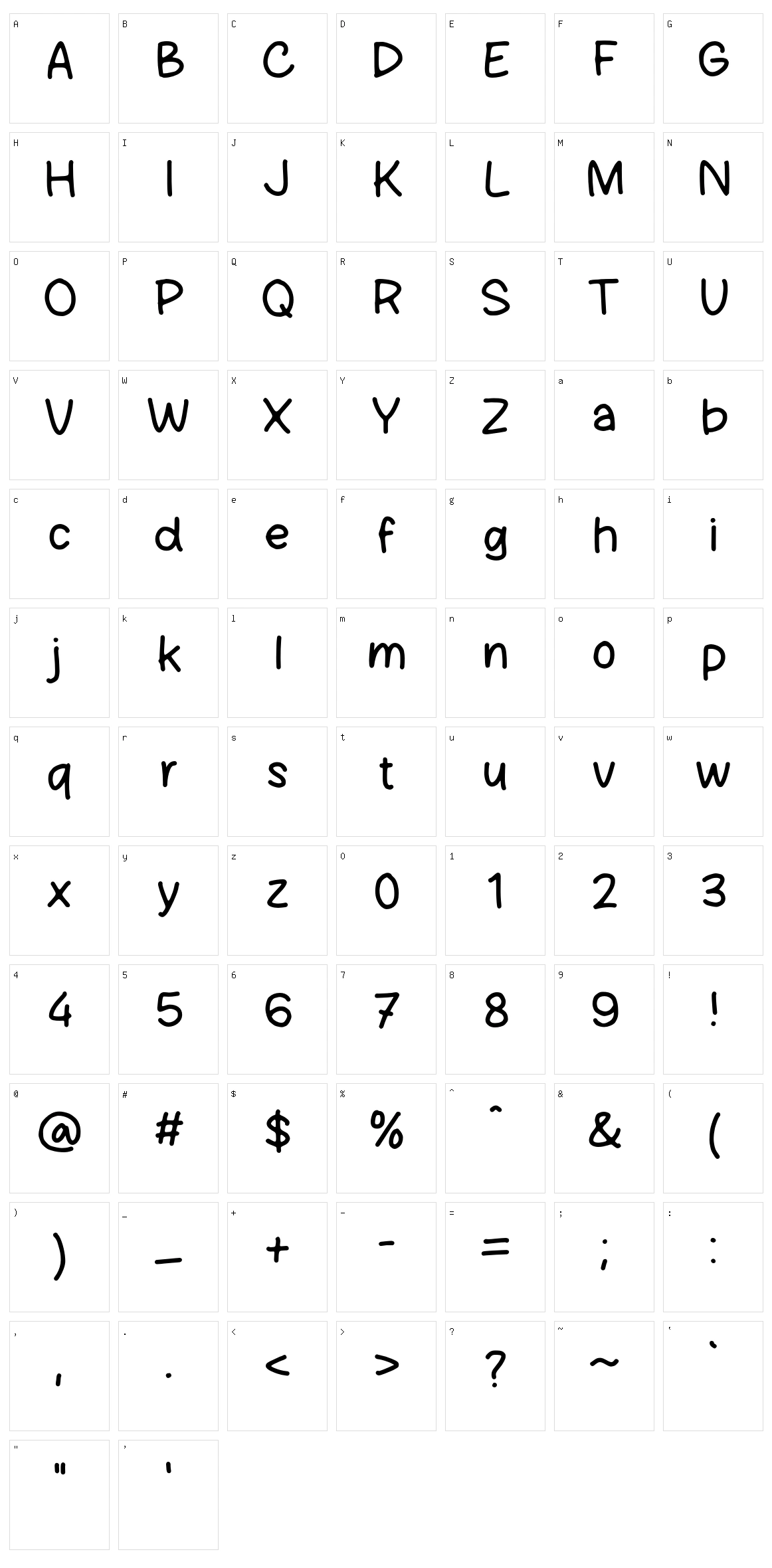 Cloudy Bright Character Set