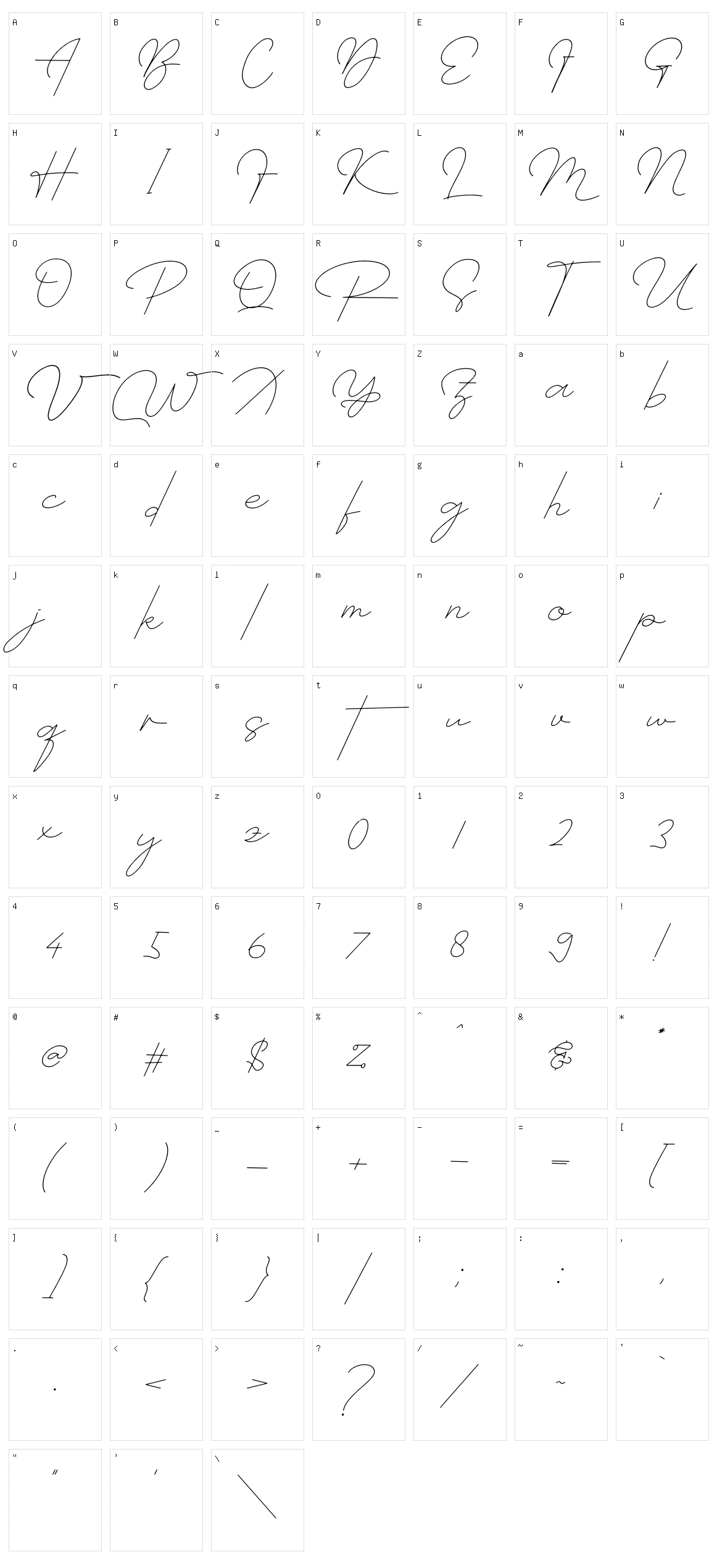 Collier Repstein Character Set