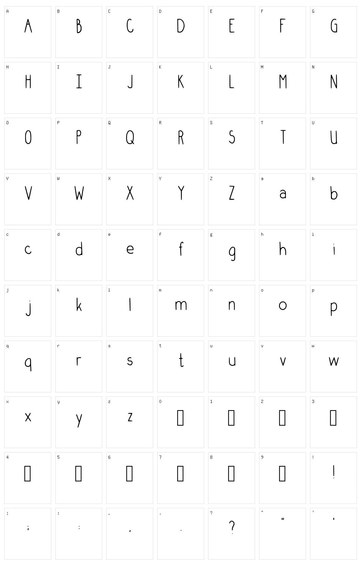 Conservative Character Set