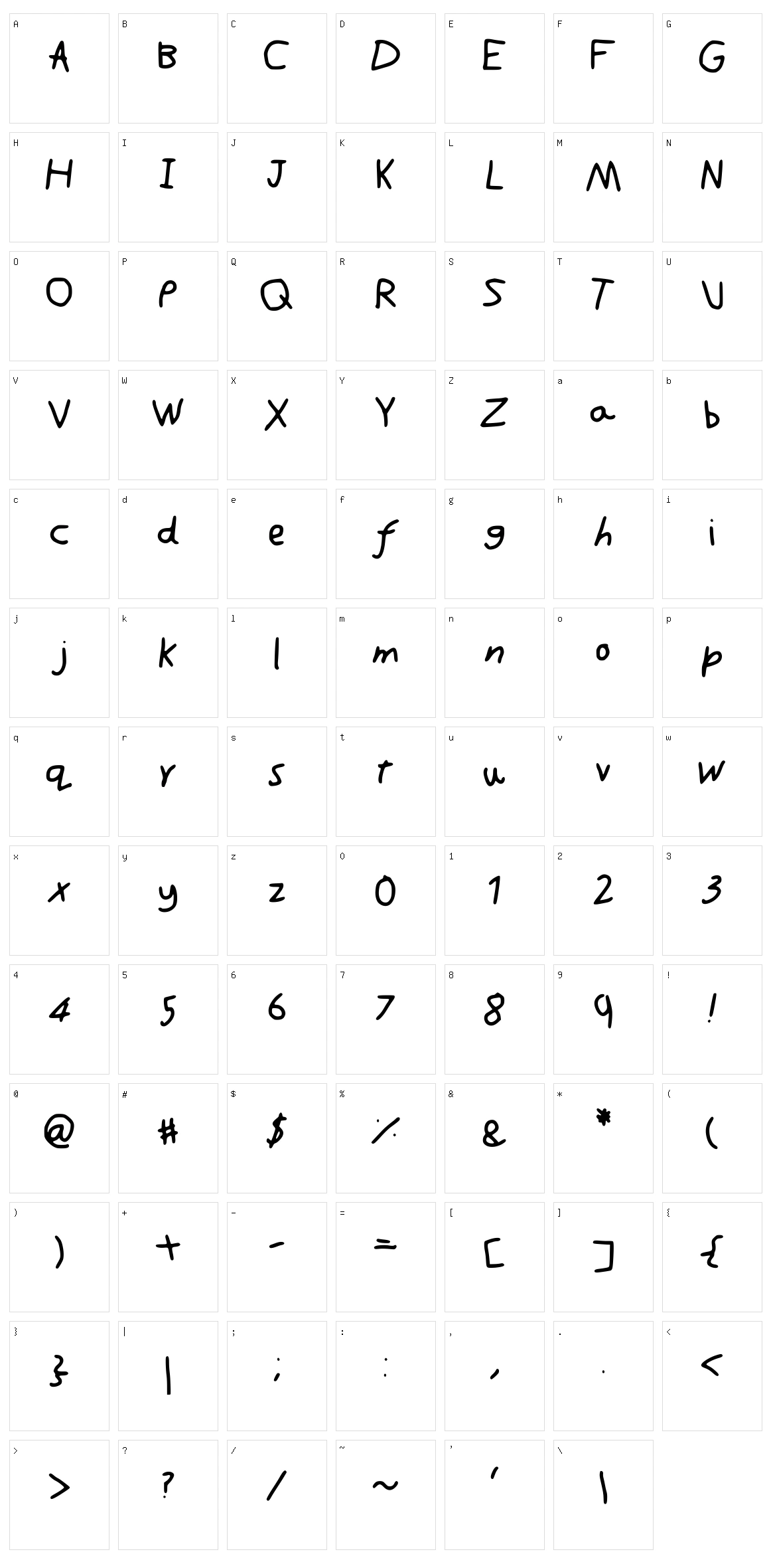 Cousin Character Set