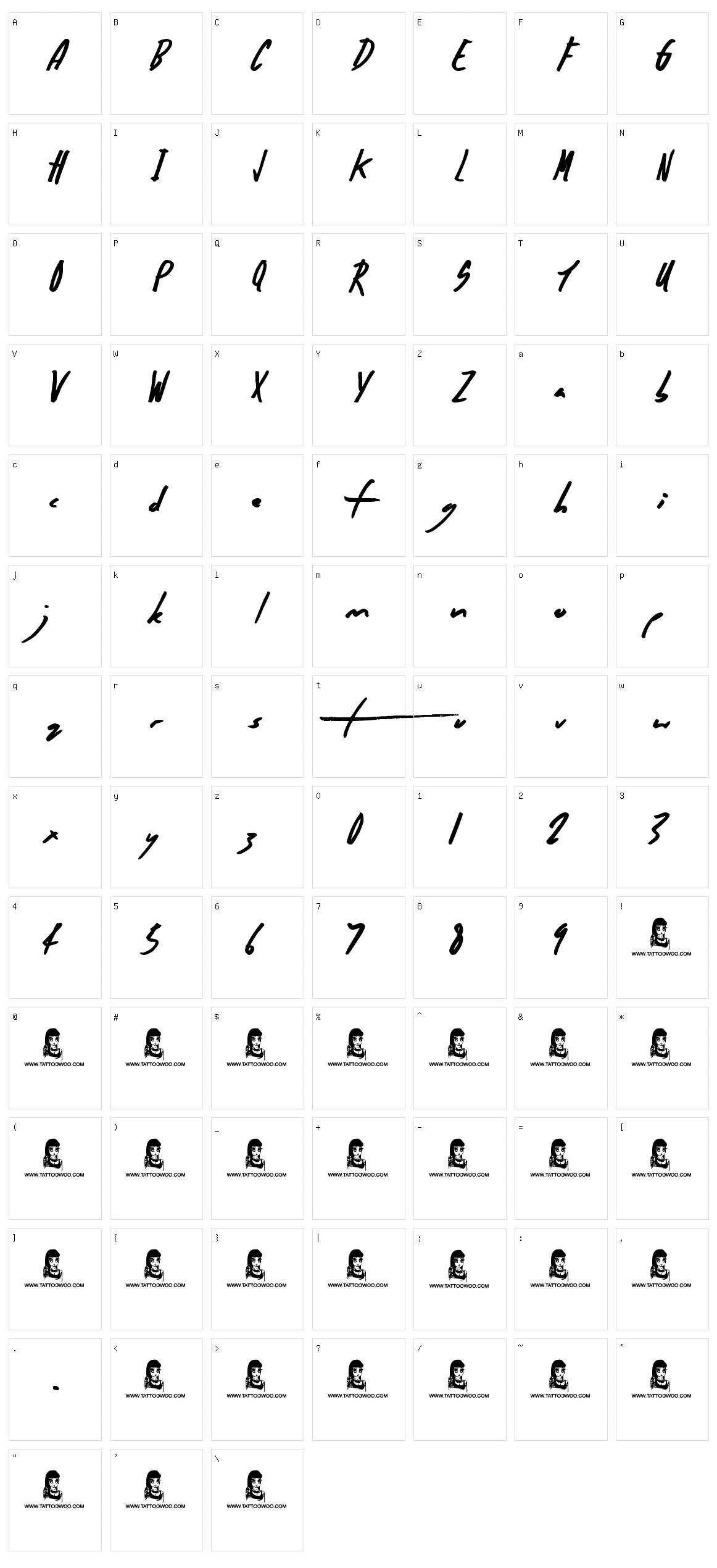 Crazy Thoughts Character Set