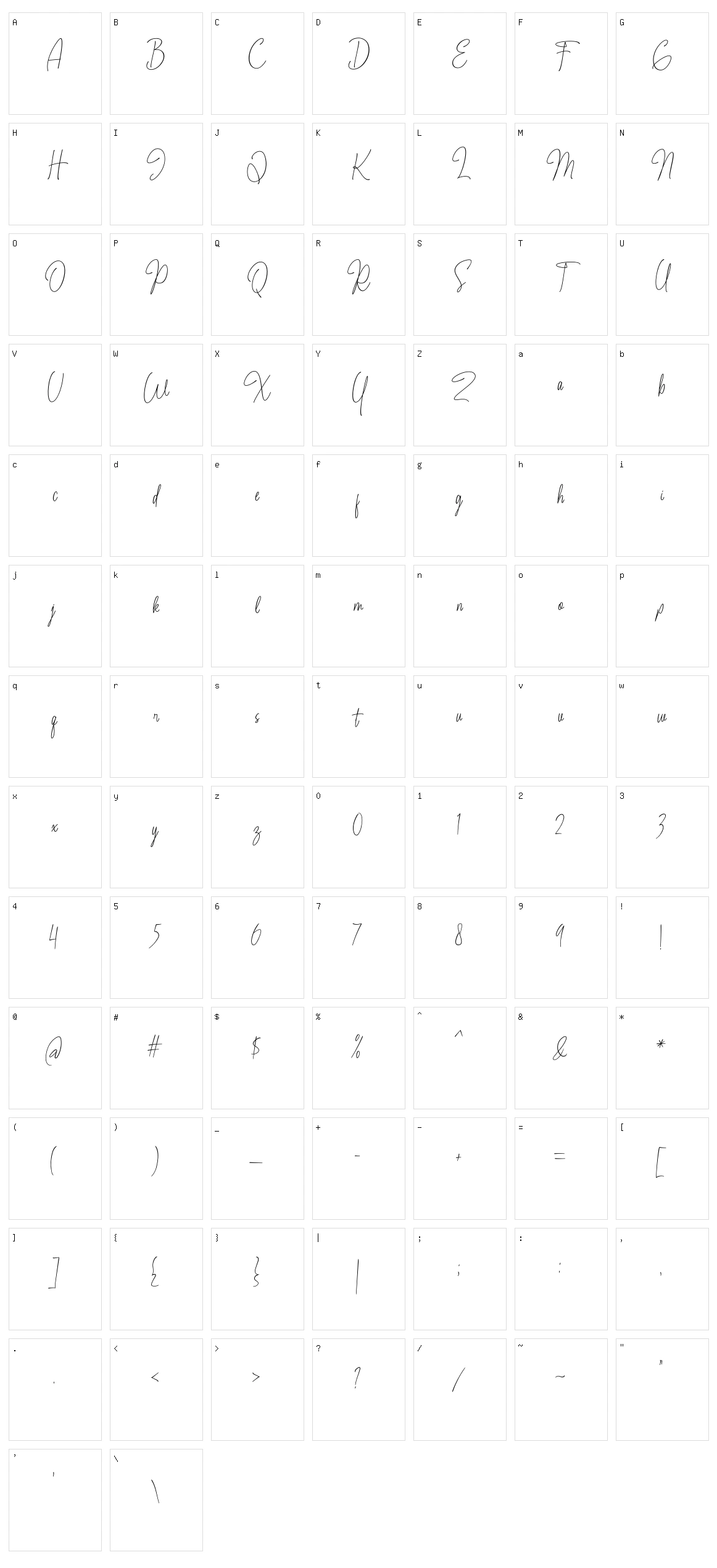 Cremiss Signature Character Set