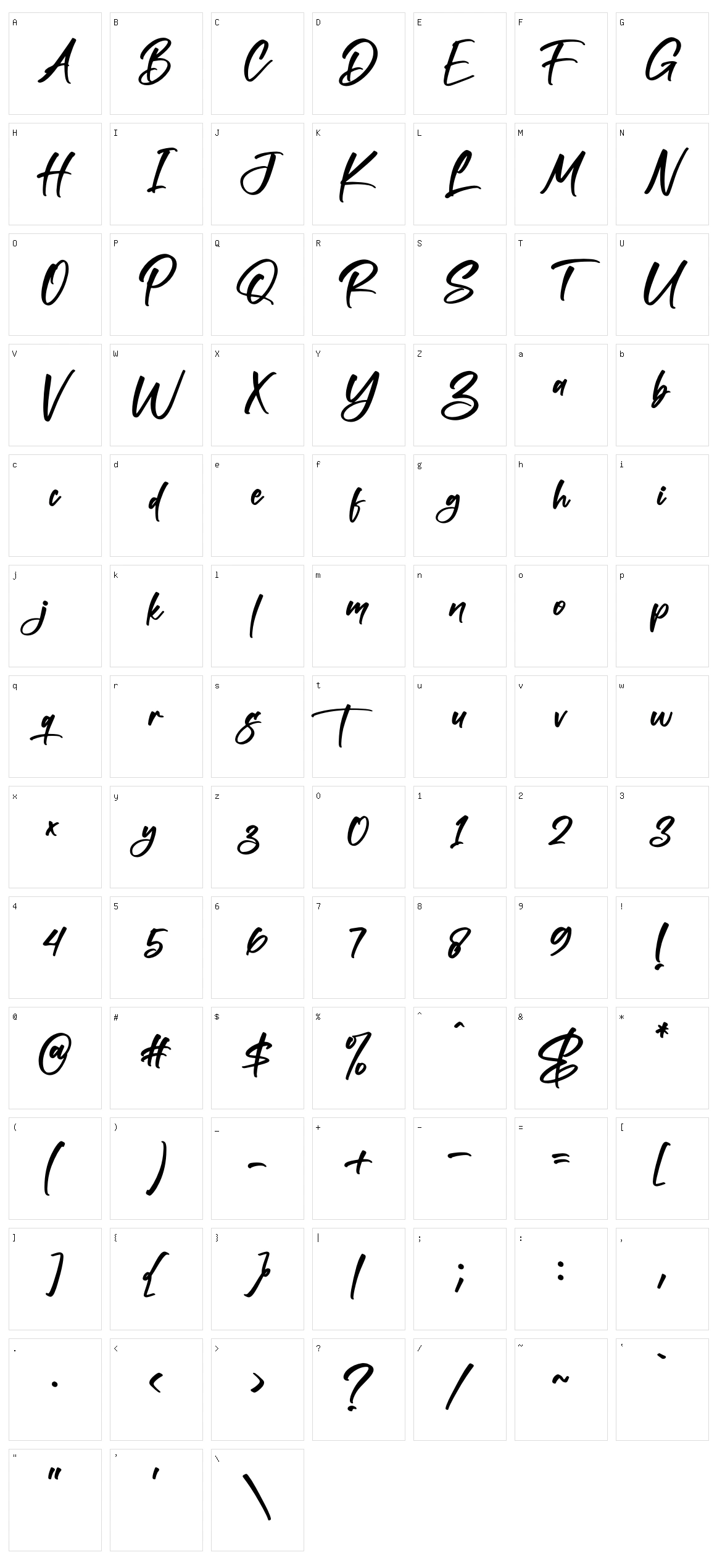 Crespho Character Set