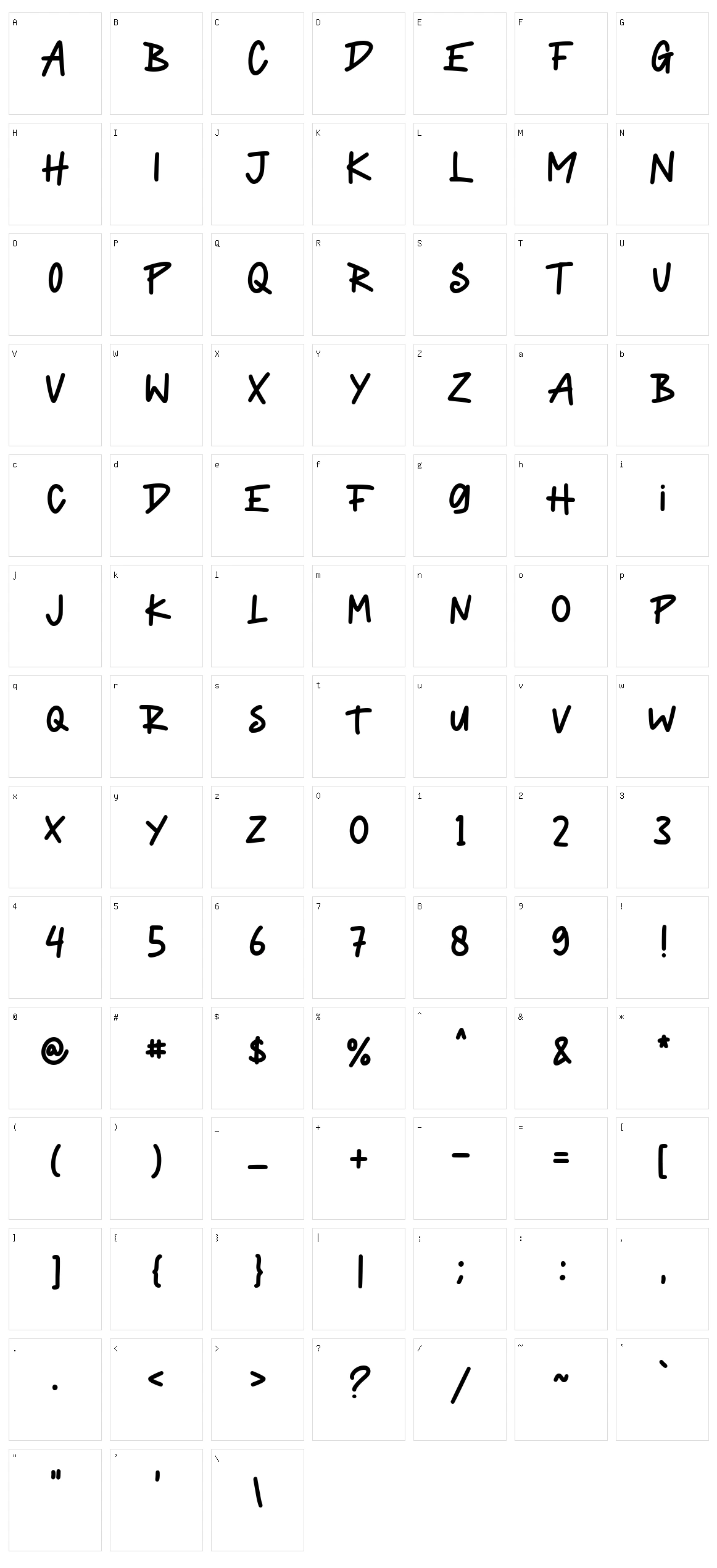 Crisp Cracks Character Set