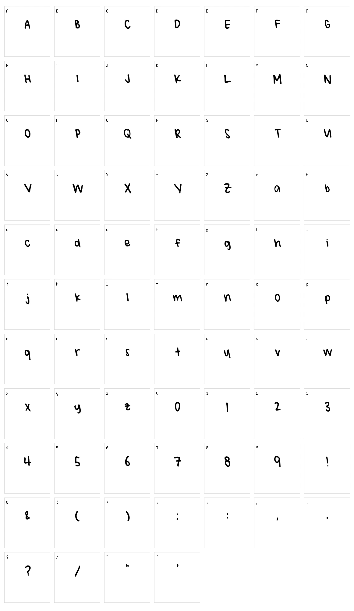 Crunchy Character Set