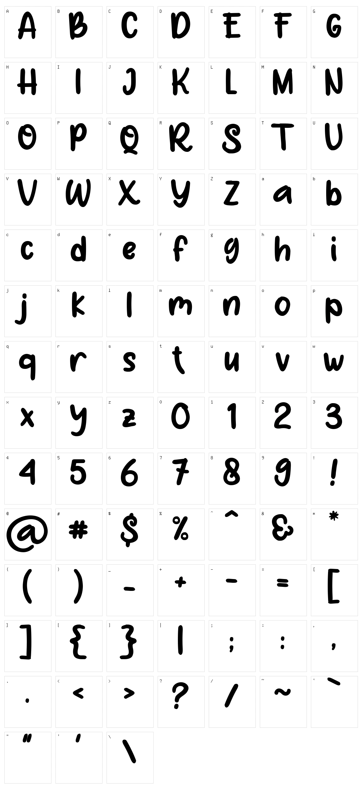 Crunchy Orange Character Set