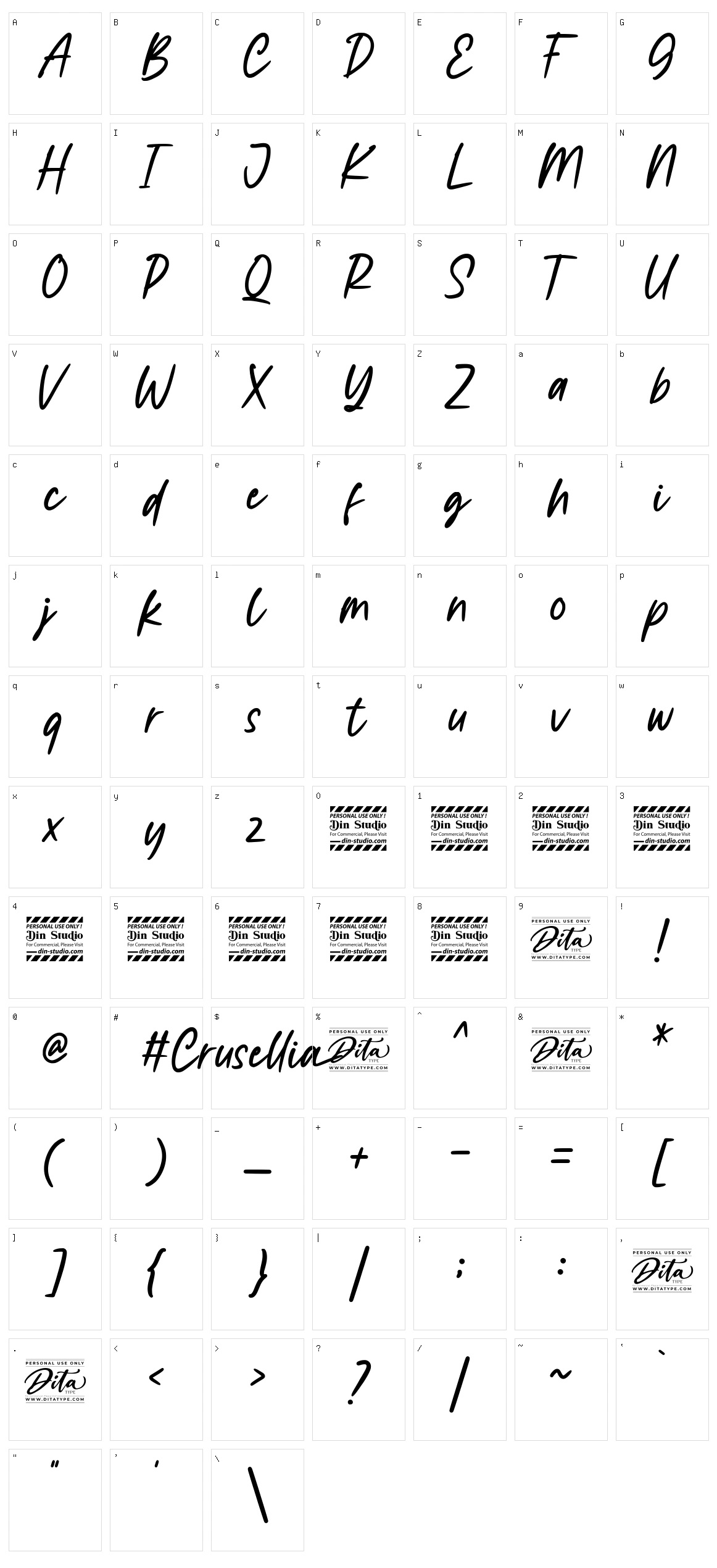 Crusellia Character Set