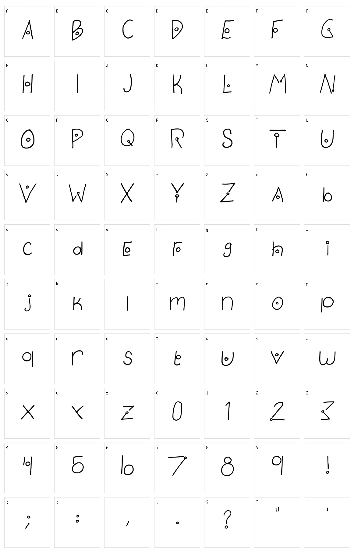 Curious One Character Set