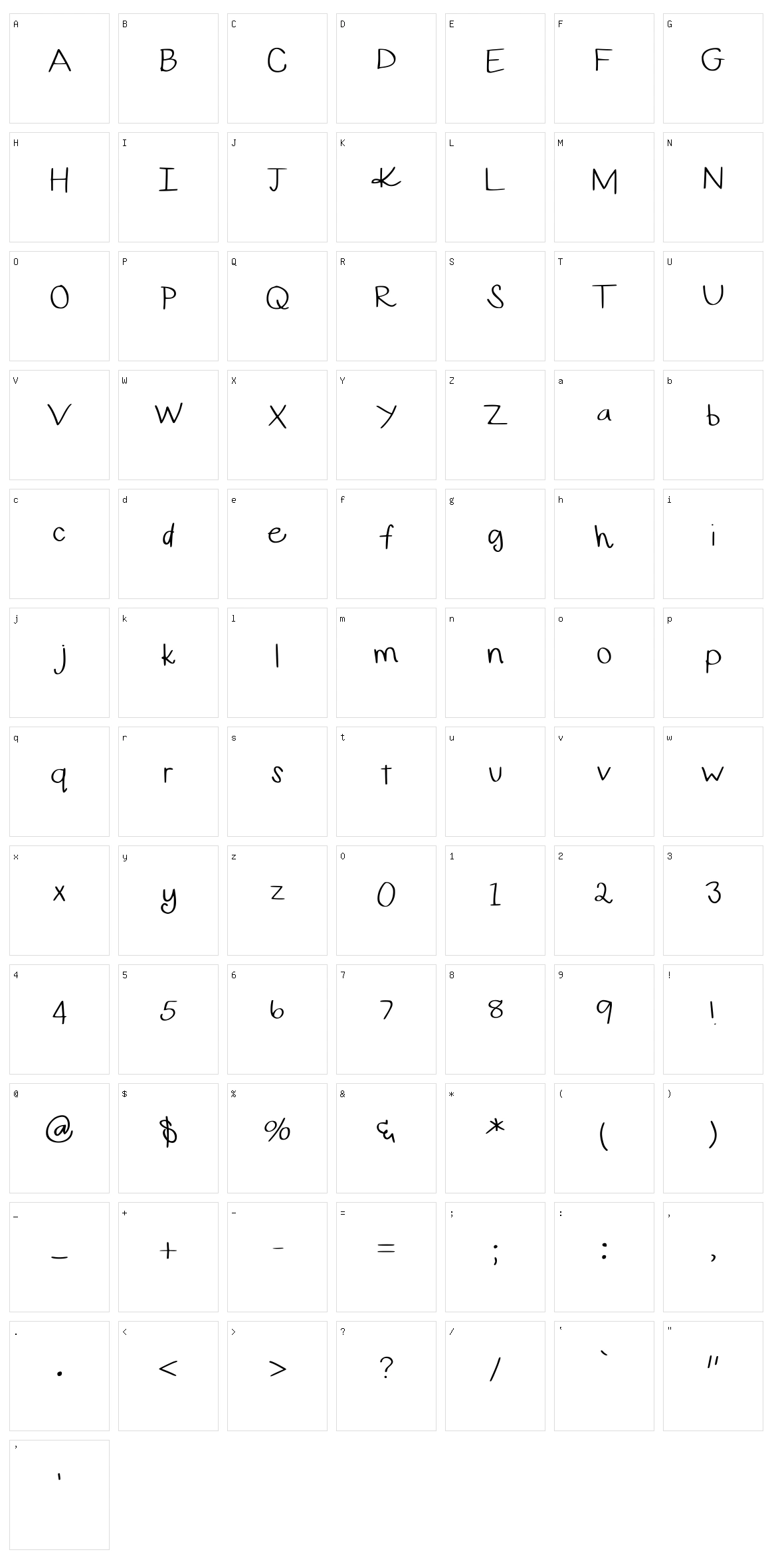 Curly Girl Character Set