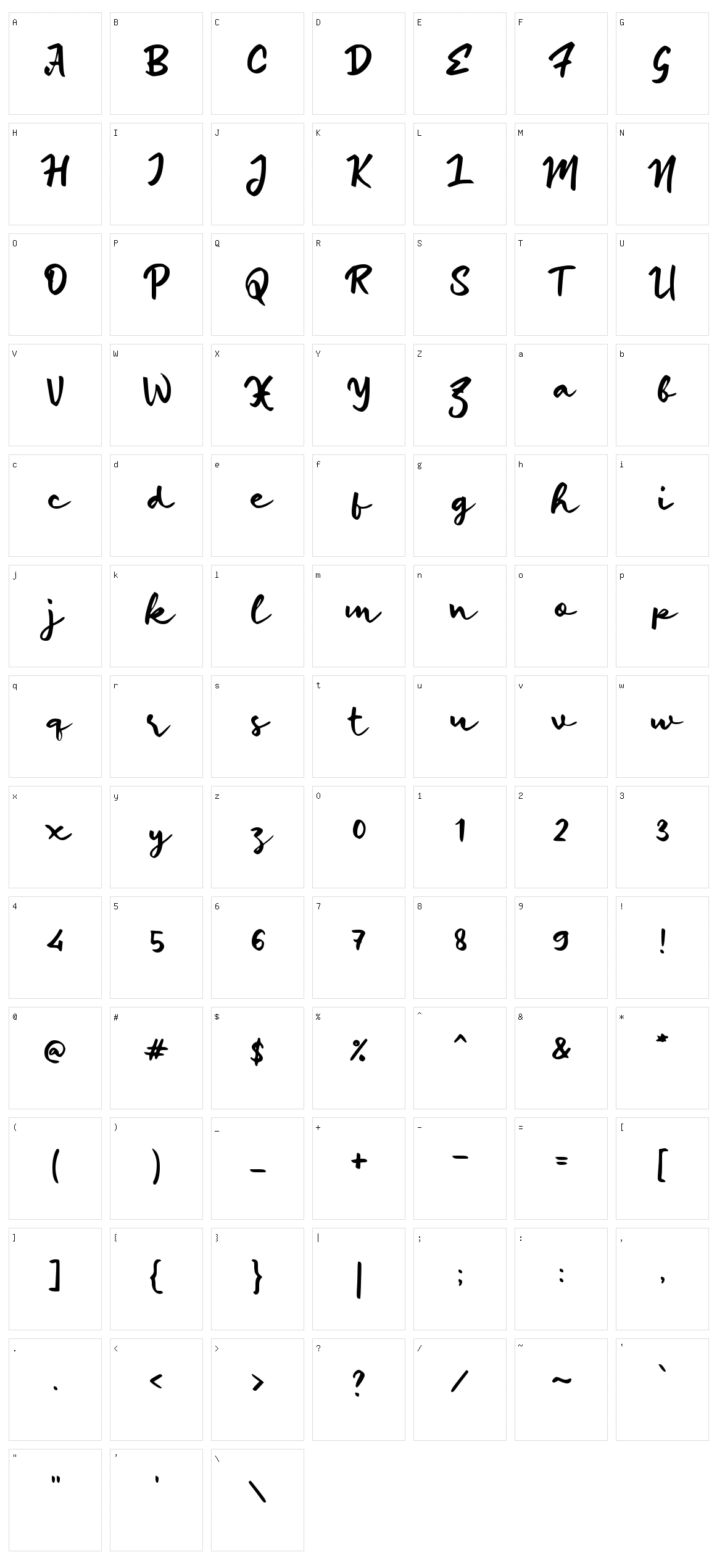 d Daerah Singatur Character Set