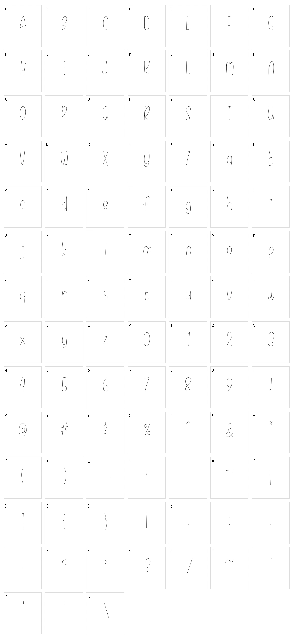 Daisy Rae Character Set