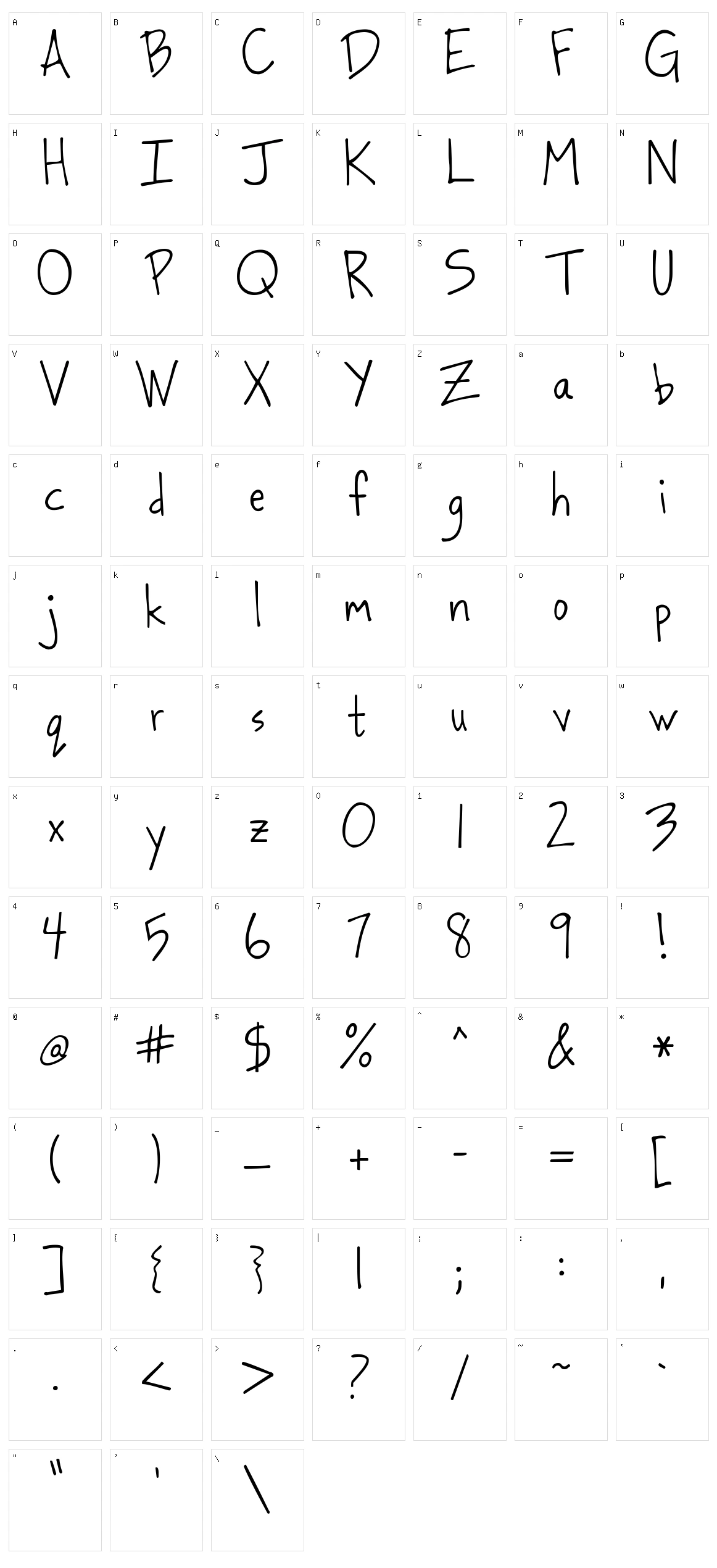 Dancing in the Minefields Character Set