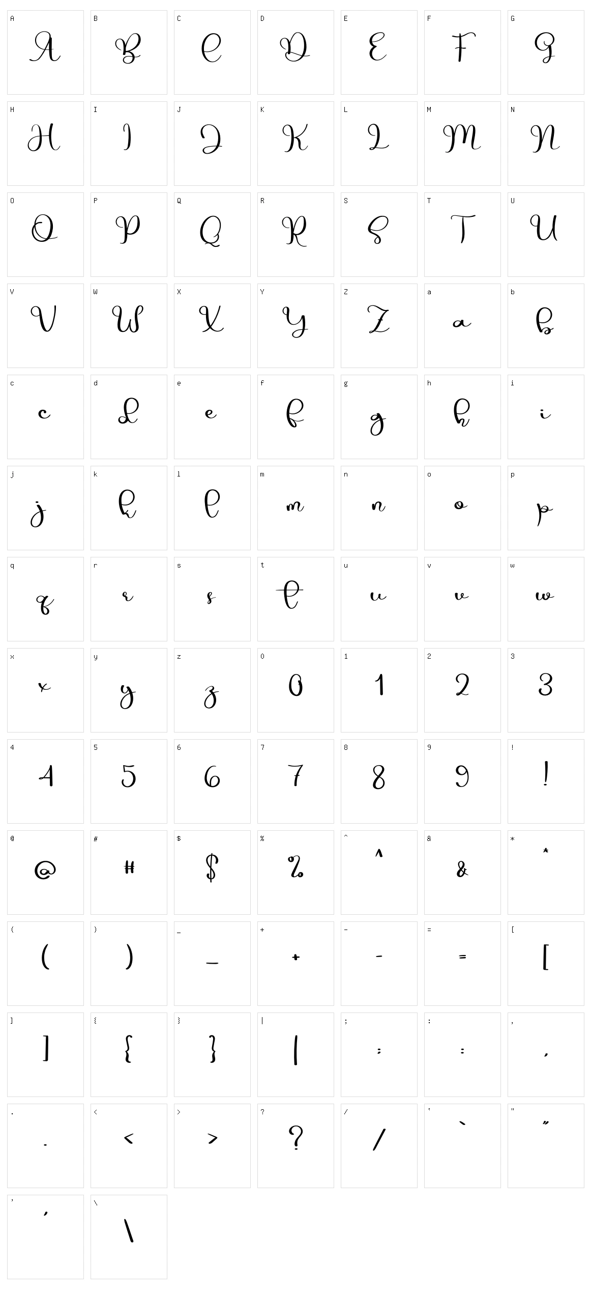 Dandelion Character Set