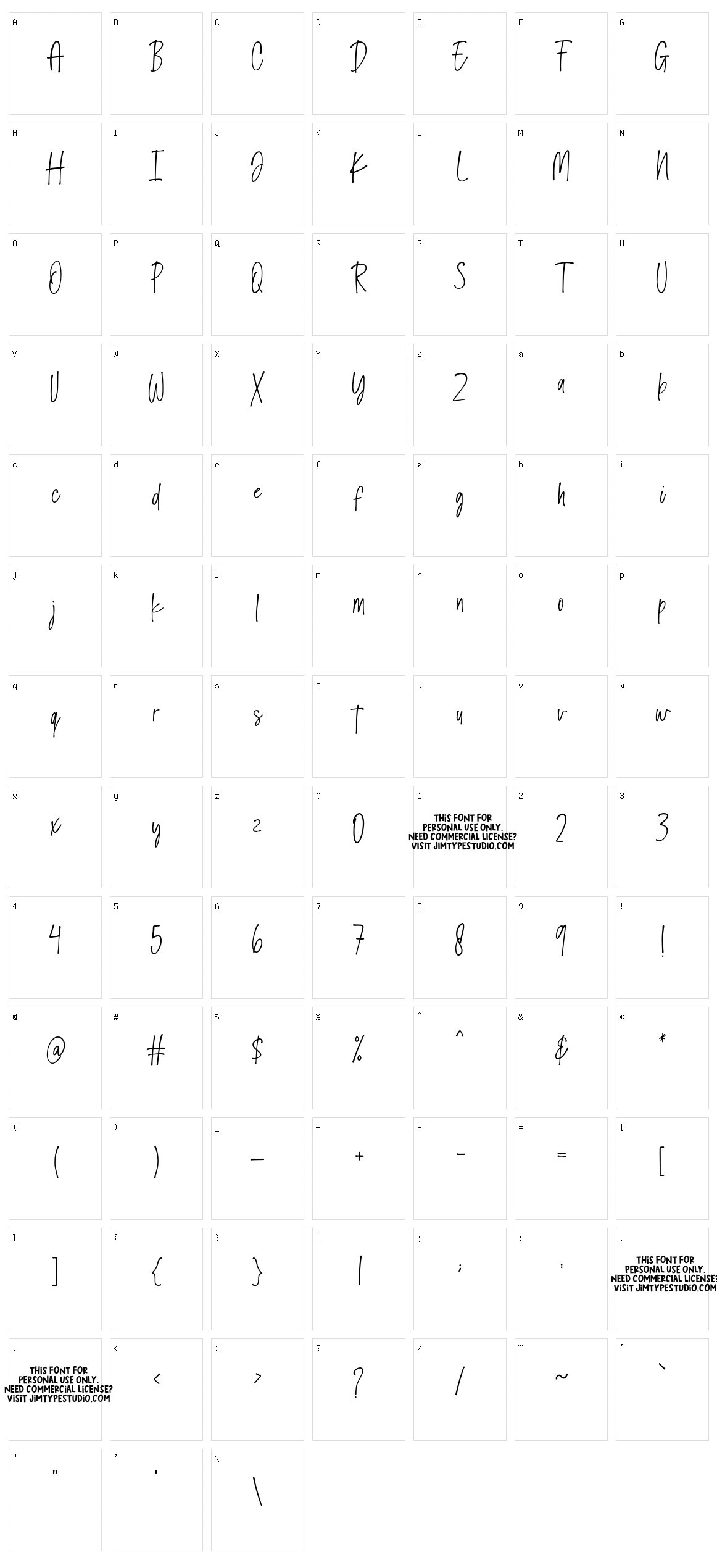 Dandelions Character Set