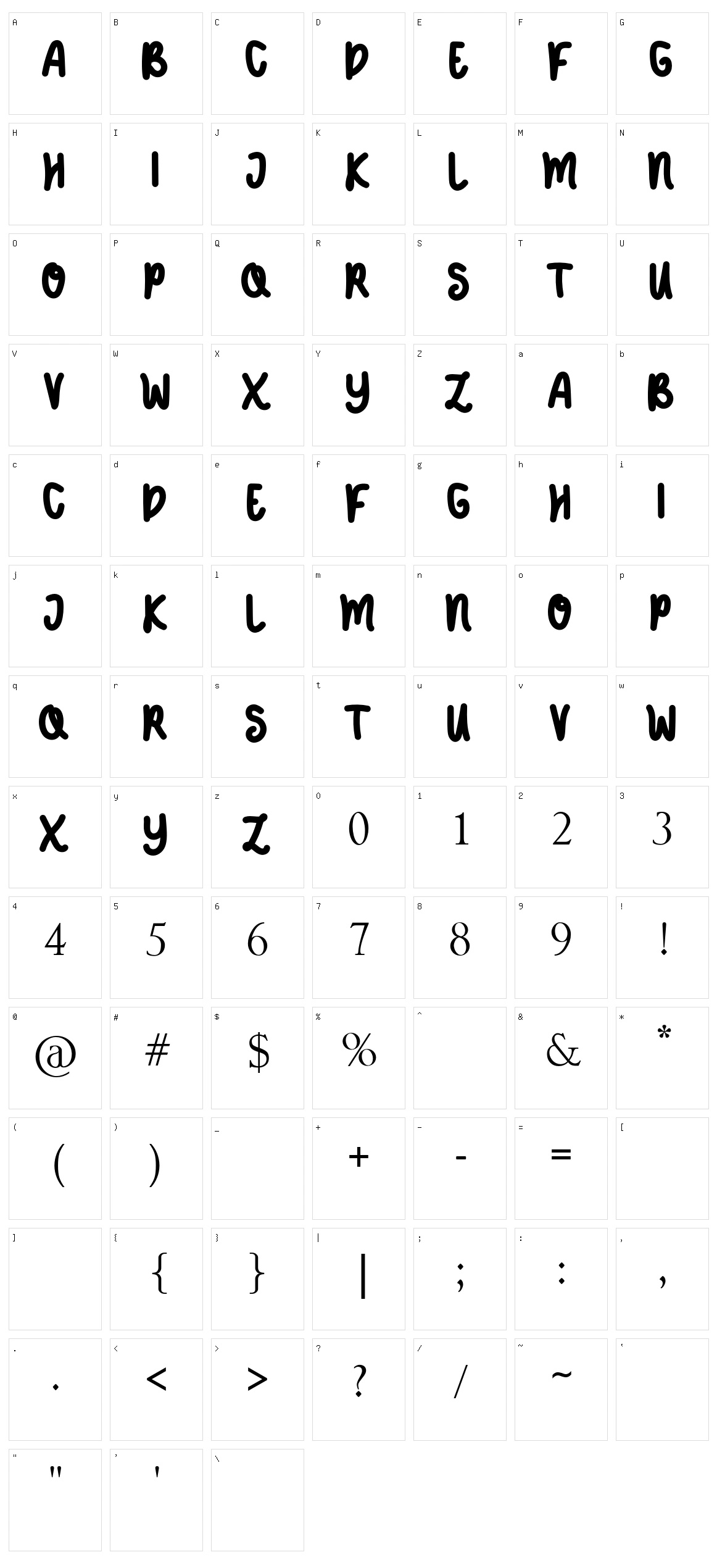 Daniel Character Set